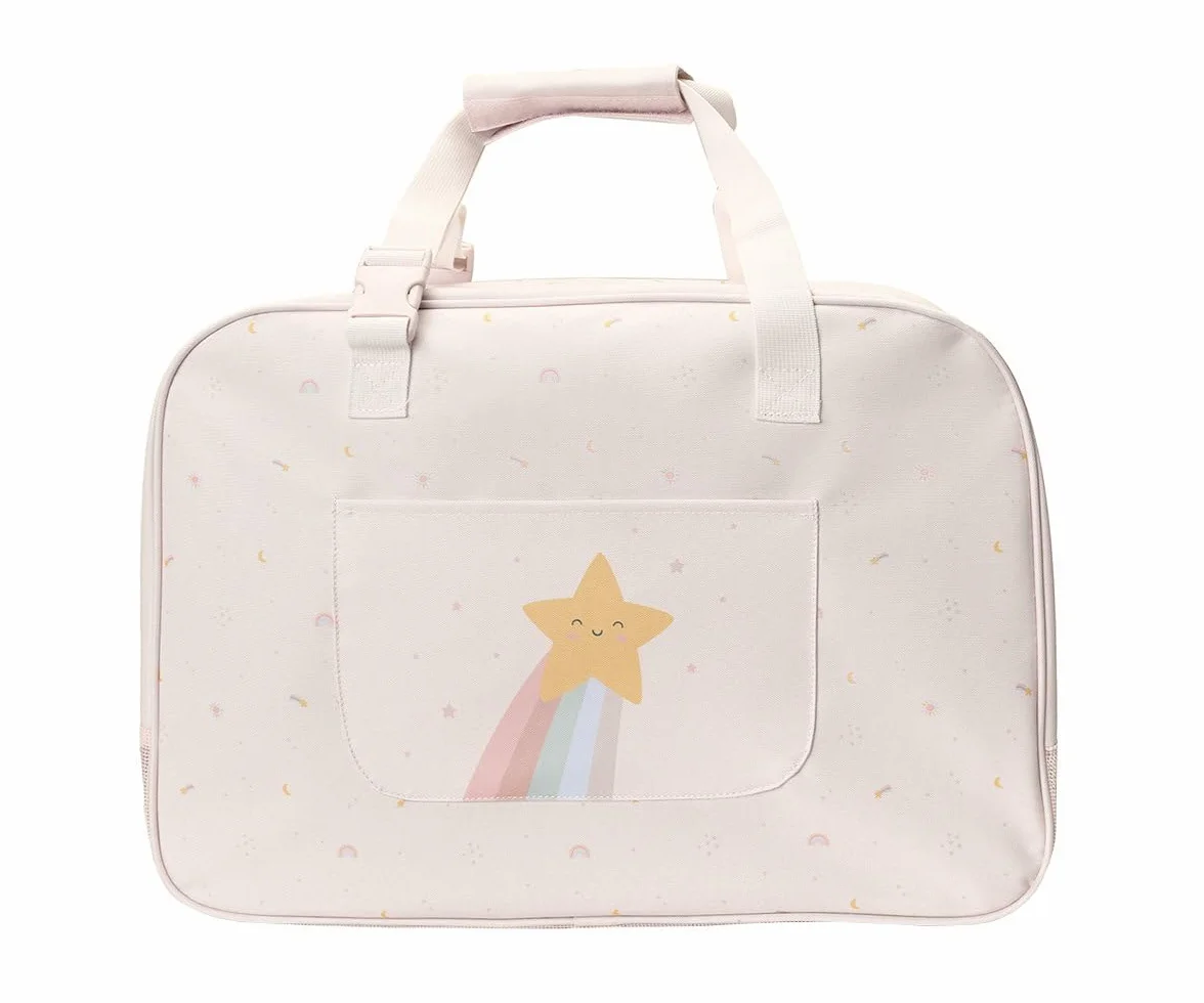Bolsa de playa de malla antideslizante grande con bolsillo exterior y cremallera