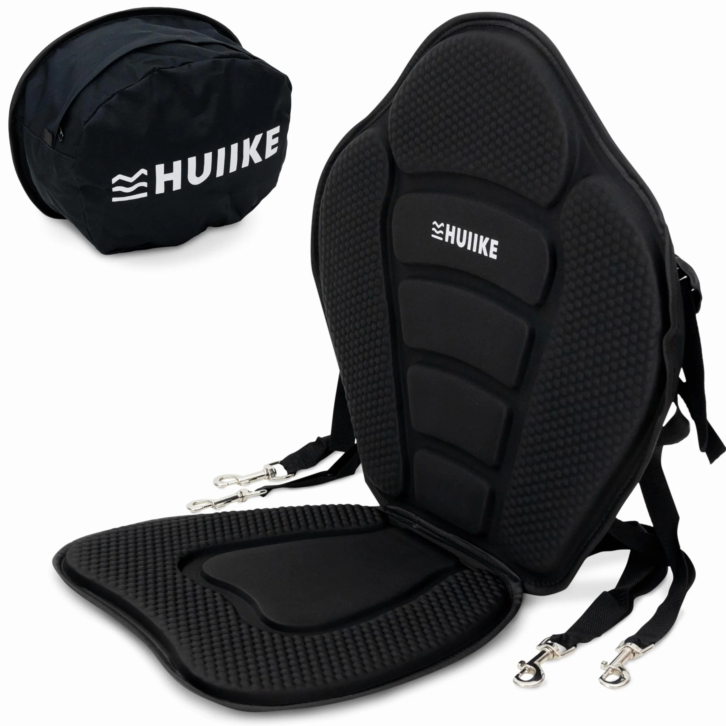 HUIIKE Asiento Paddle Surf y Kayak con 4 Correas Ajustables Acolchado con Bolsa Trasera Silla Sup para Pesca Respaldo