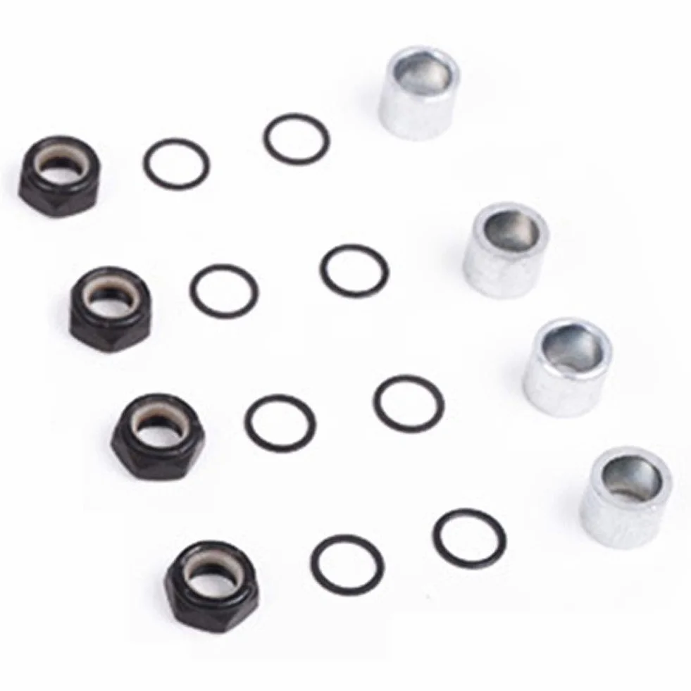 Kit de arandelas espaciadoras de metal para rodamientos de monopatín y longboard, tuercas de reparación
