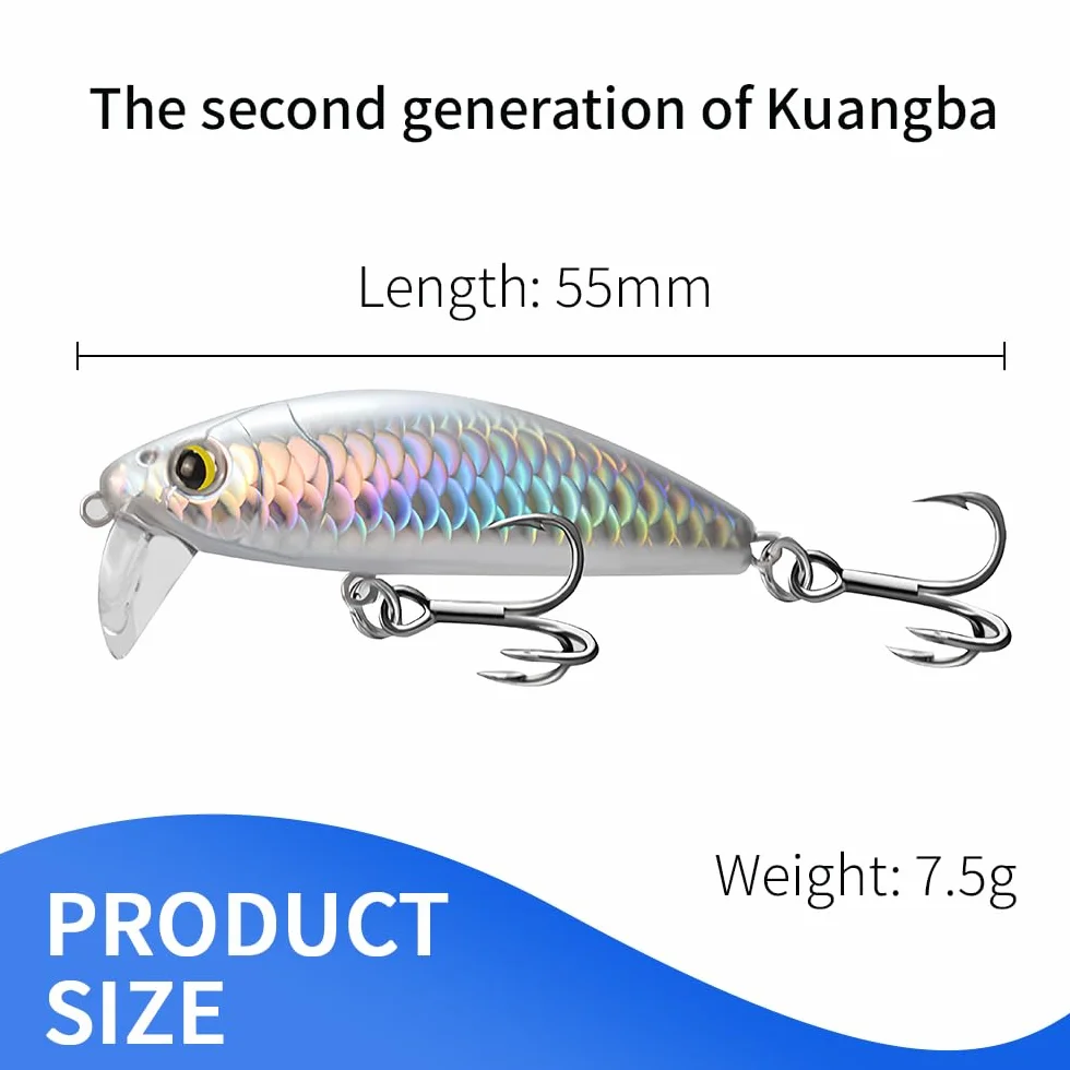 Señuelos De Pesca Que Se Hunden 7.5G Metal Duros Giratorios Para Perca Trucha Lucio Lubina Salmón