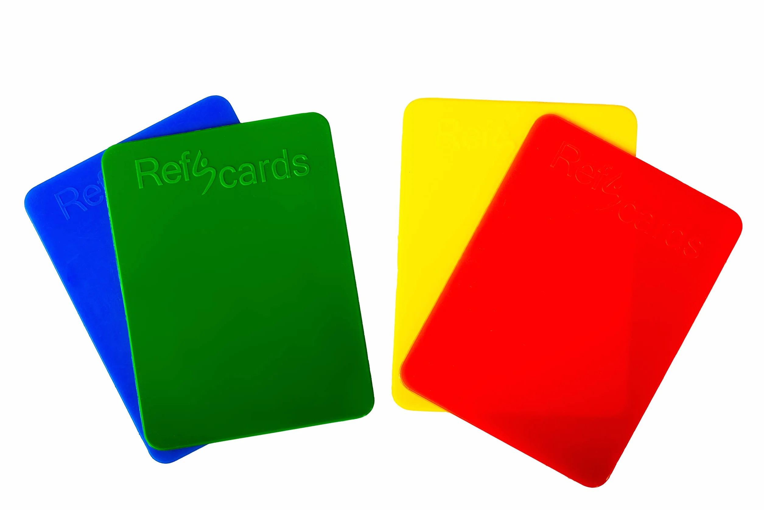 Tarjetas de árbitro con Mensaje en inglés Caution & Dismissal, Rojo y Amarillo