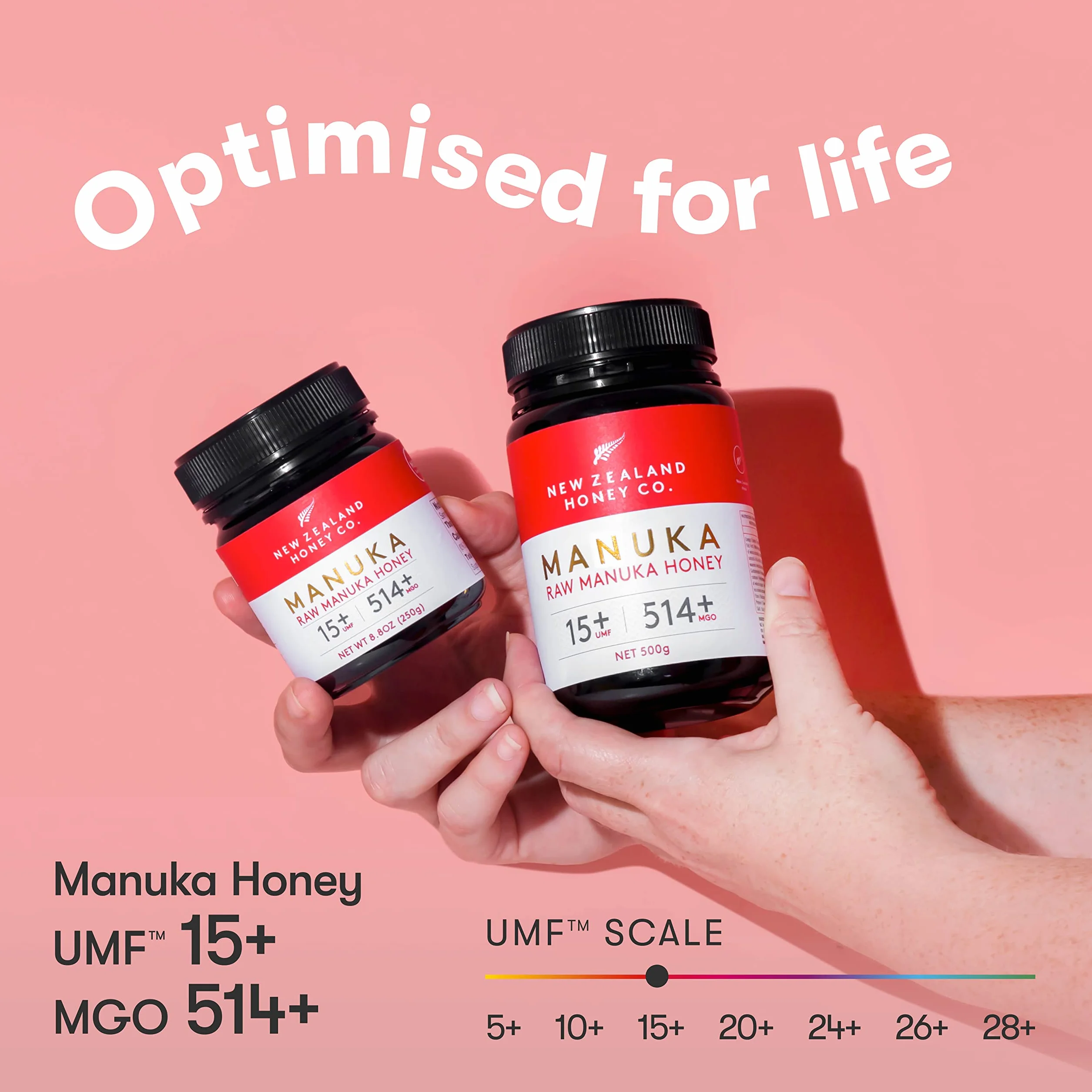 New Zealand Honey Co. Miel de Manuka UMF 15+ MGO 514+ 250g Tarro Monofloral Certificada