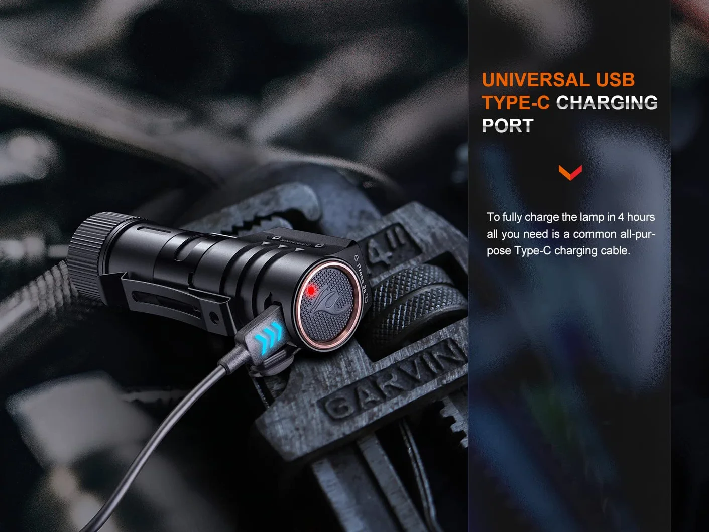 Fenix HM71R linterna frontal recargable 2700 lúmenes 230 m IP68