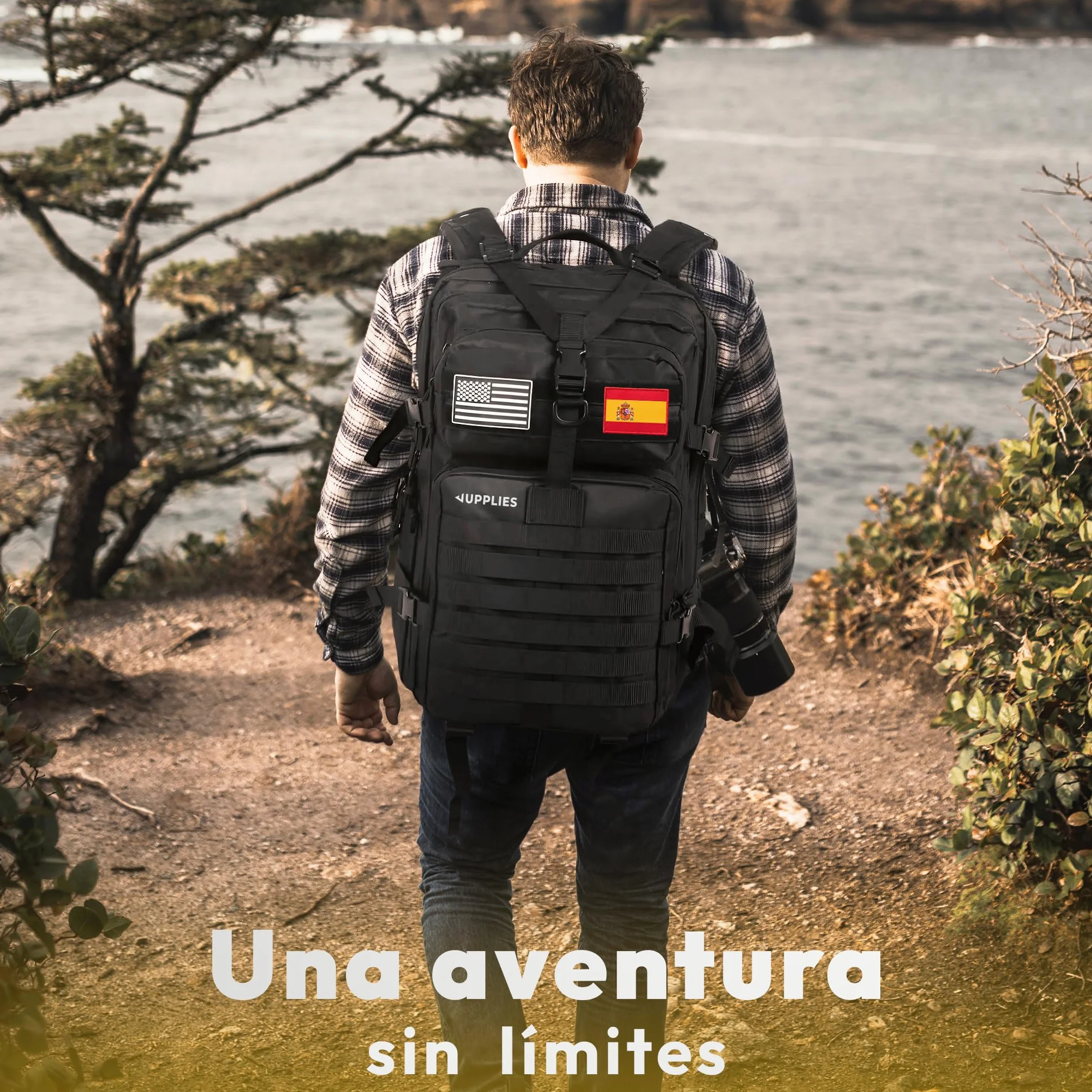 JUPPLIES Mochila Tactica Militar 45L 80L Impermeable Oxford 600D IPX5 MOLLE Cremalleras Reforzadas