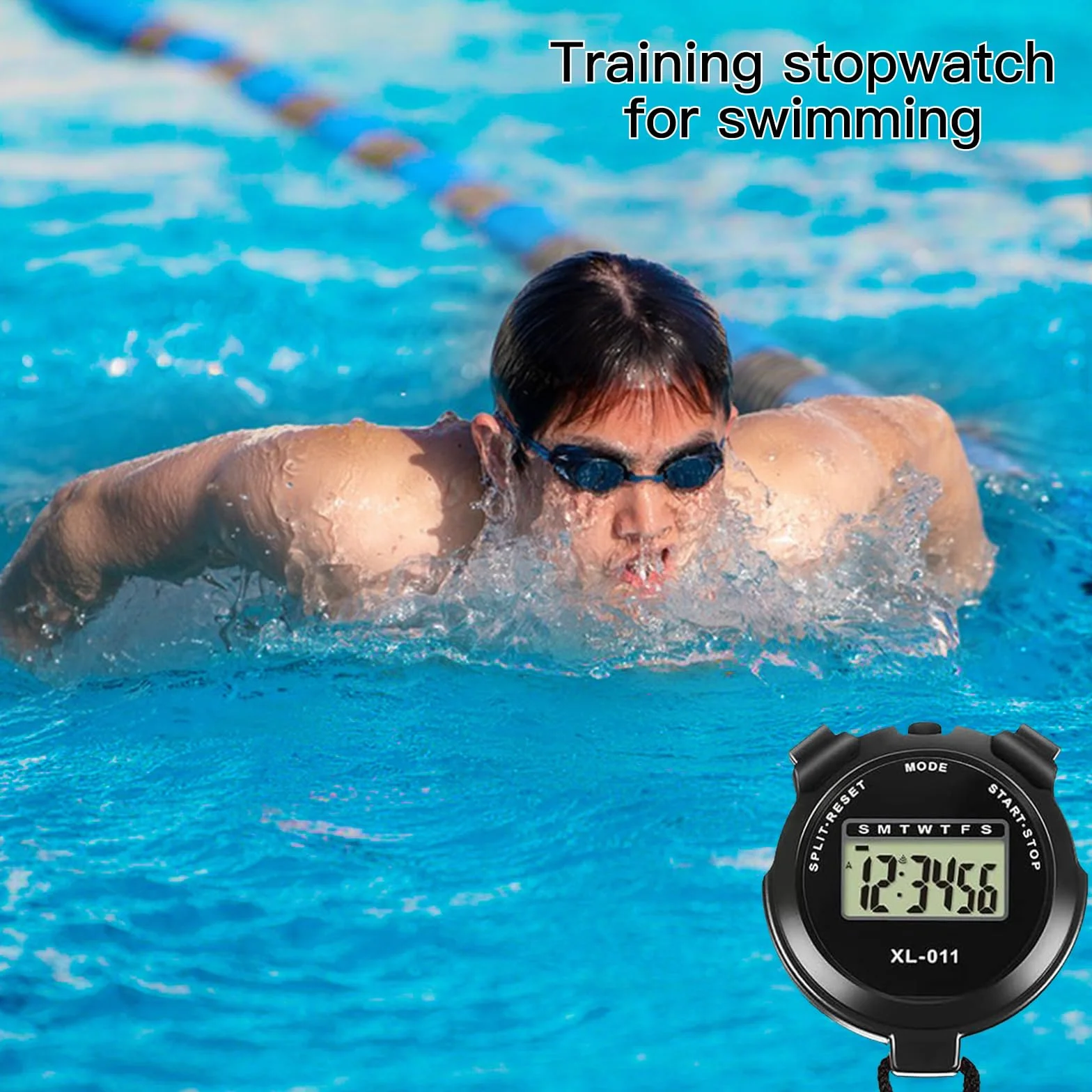 Cronómetro Deportivo Digital Profesional 3 Piezas, Cronógrafo de Mano Reloj para Fútbol Correr Natación