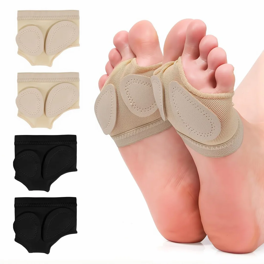 Almohadillas antideslizantes para ballet, almohadillas metatarsianas, cordones para danza
