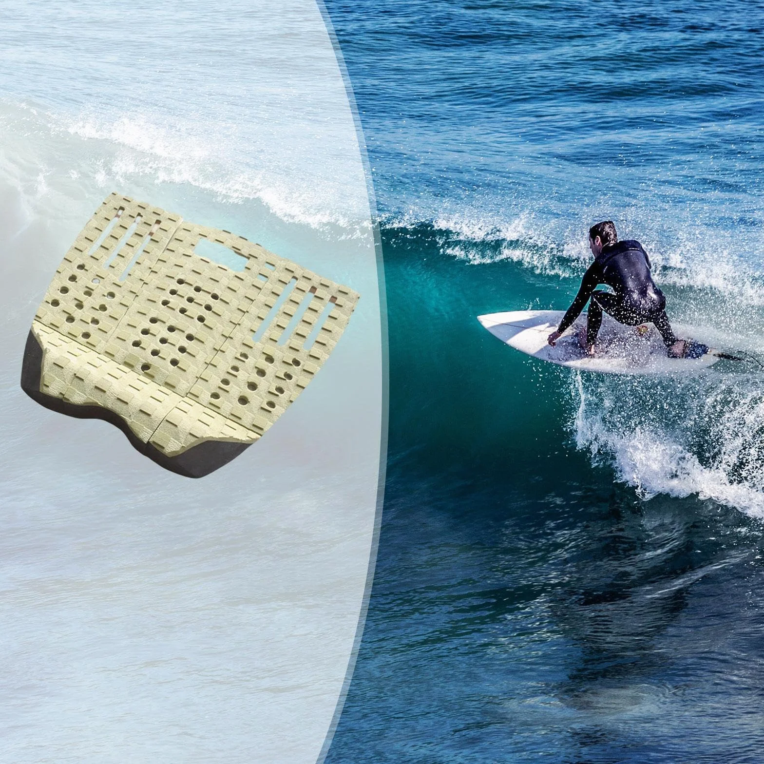Amagogo Almohadillas de tracción Cubierta Tabla Surf DIY Deck Grip Pading Accesorios