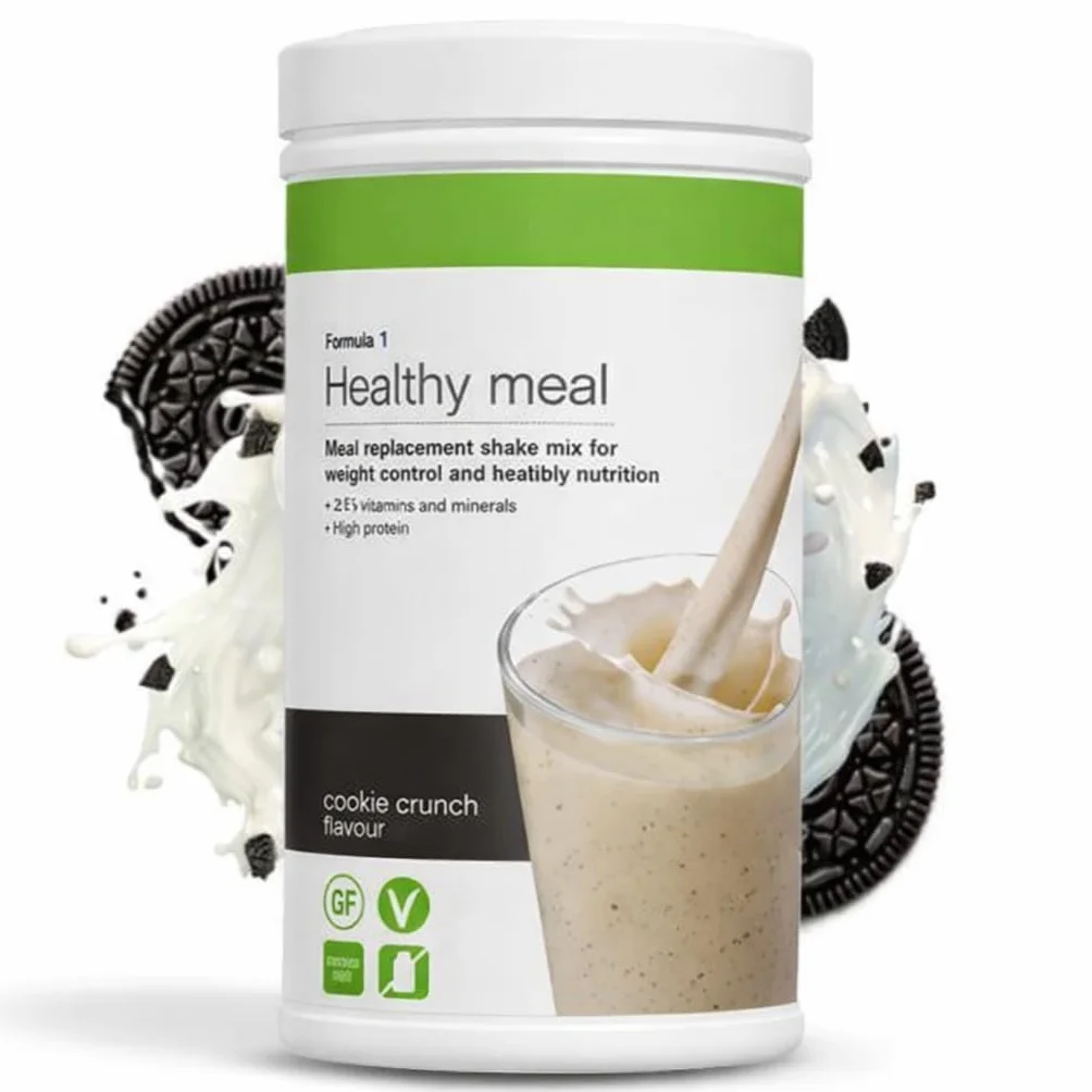 Herbalife Formula 1 Batido Sustitutivo de Comida, Sabor Galleta crujiente, Proteínas, 26 Vitaminas y Minerales, 550 gr