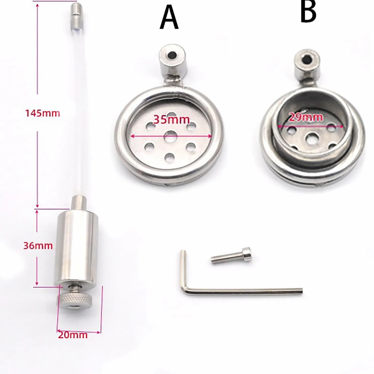 Llave de Acero Inoxidable Tipo Negativo Tadpole Lock Jaula de Entrenamiento de Béisbol