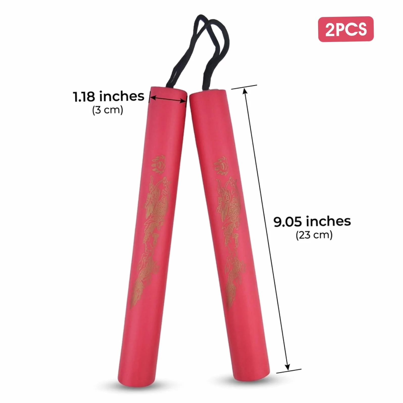 Nunchakus de Espuma Suave para niños 2 Unidades Entrenamiento Ligeros Seguros Acolchado Azul