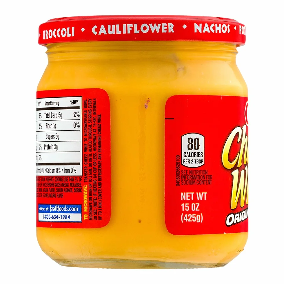 Kraft Cheez Whiz Original Cheese Dip, tarro de 15 oz