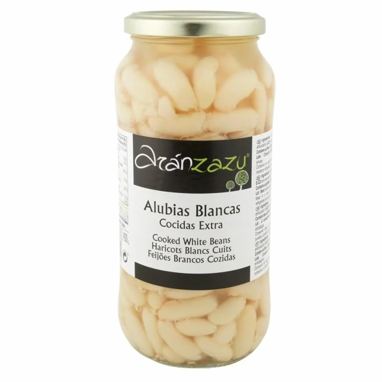 Alubia Blanca Cocida Peso Neto 570 Gr. (Pack de 3 Botes)