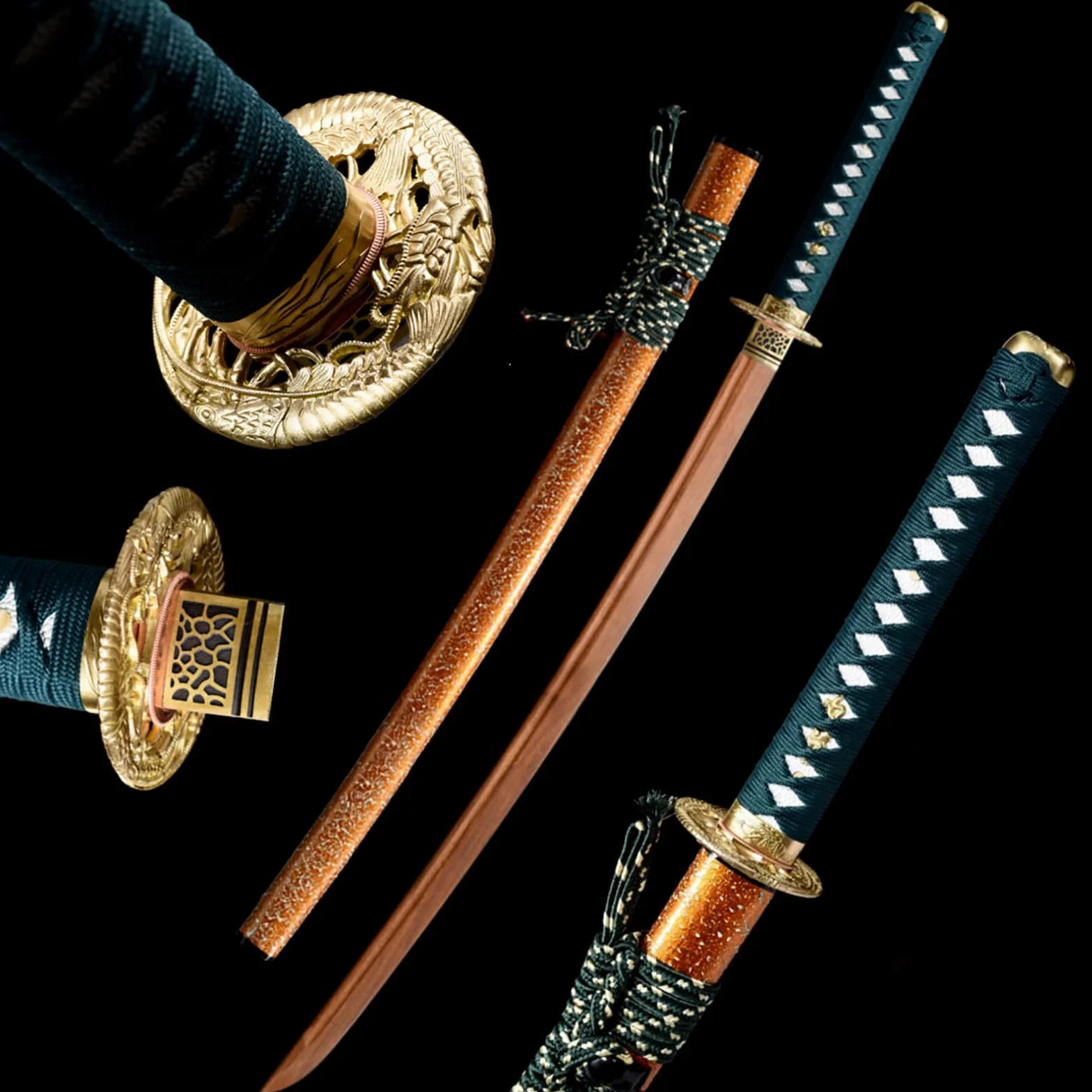 Katana de Madera Hecha a Mano Bokken 103 cm Espada de Práctica Samurái