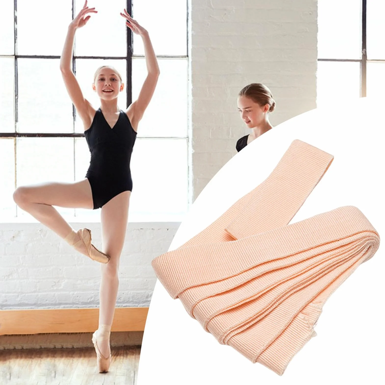Cinta Elástica para Zapatos de Ballet 2 cm Accesorio de Danza