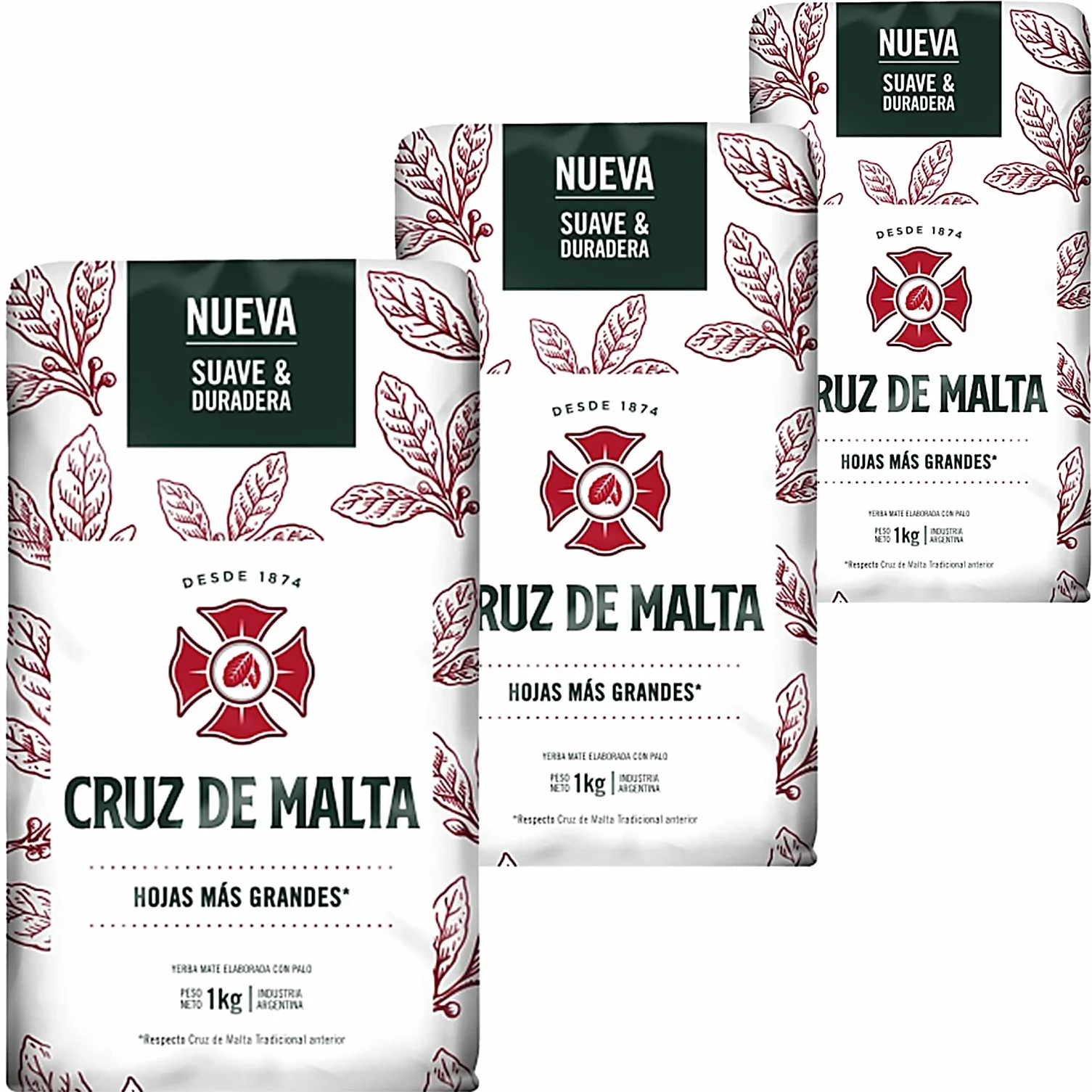 Cruz de Malta Yerba Mate Tradicional 3 kg - El tiempo de maduración es de 12 meses - Yerba Mate Argentina