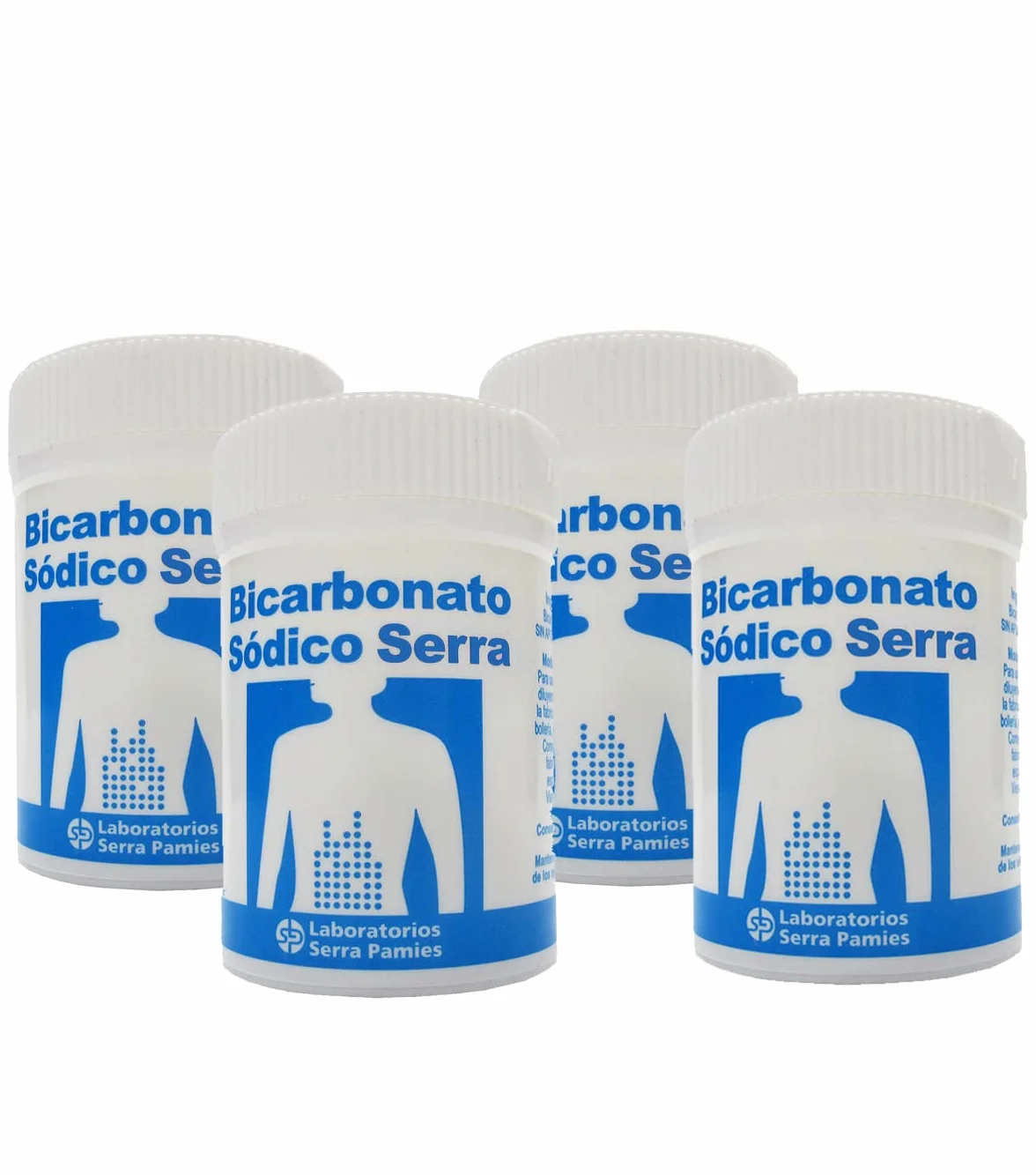 Bicarbonato Sódico Serra Pack 4 | Bicarbonato de sodio alimenticio | 180 gramos bicarbonato puro 100% Natural | 720 gramos total 4 botes