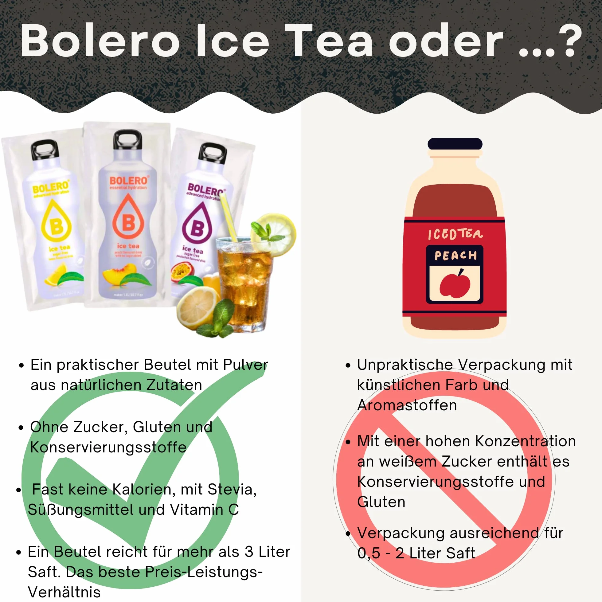 Bolero ICE TEA PEACH | 24 x 8 g I refrescante polvo sin azúcar endulzado con stevia | vitamina C | bebida saludable recomendada por diabéticos | sabor a té helado de melocotón