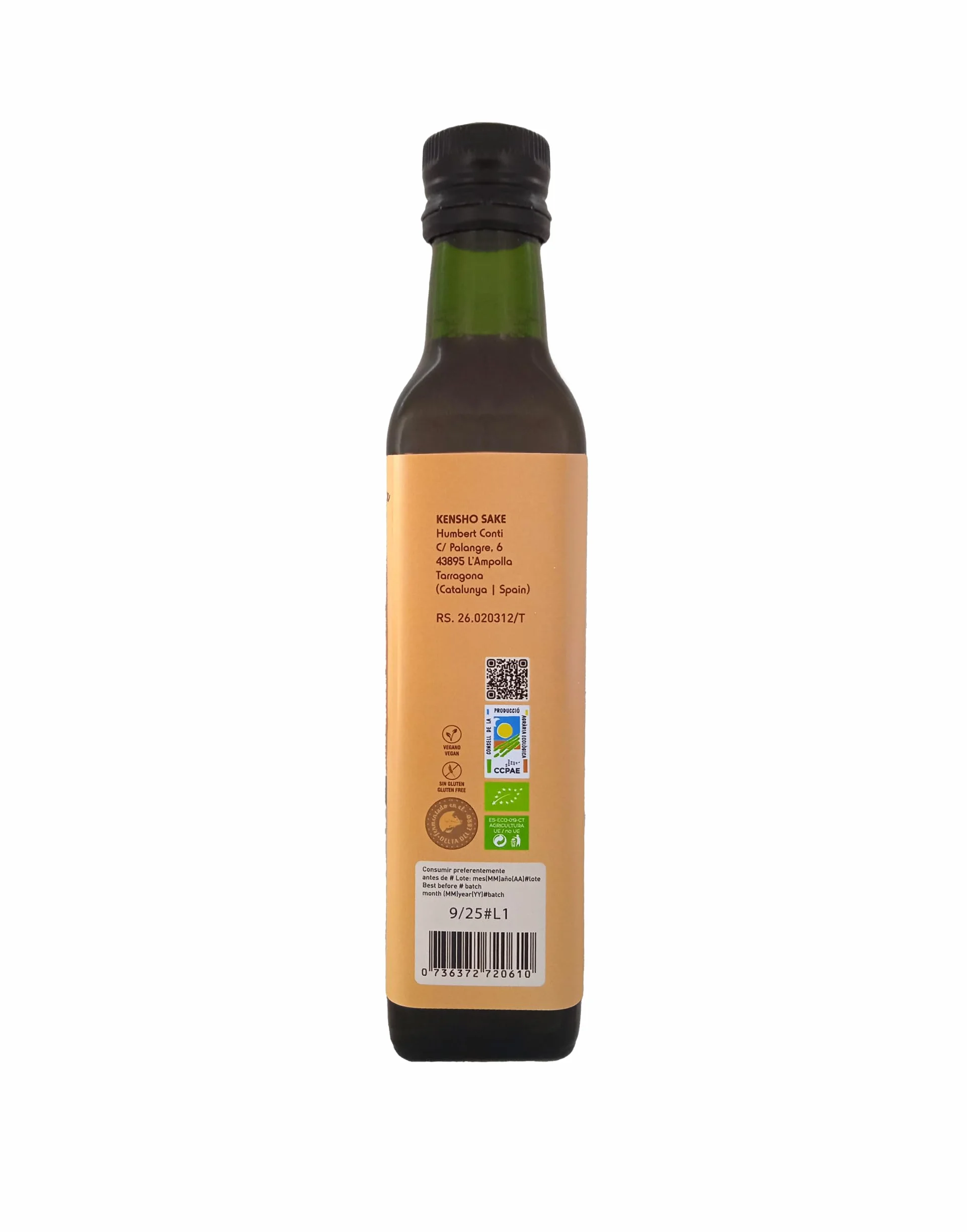 Kensho | Teriyaki | Salsa de soja | Dulce | Producto ecológico | Fermentación natural | Potenciador de sabor | Comida japonesa | 250ml