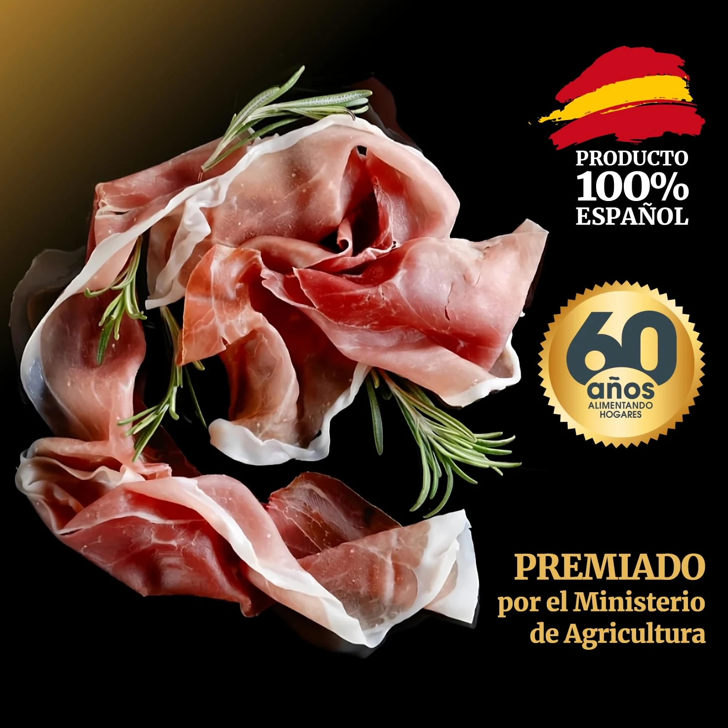 Jamón Gourmet Gran Reserva Duroc | Perniles de 9 kg | Jamón Secado Duroc | Jamón de Curación Superior a 24 meses | Selección Gourmet | Sin Gluten