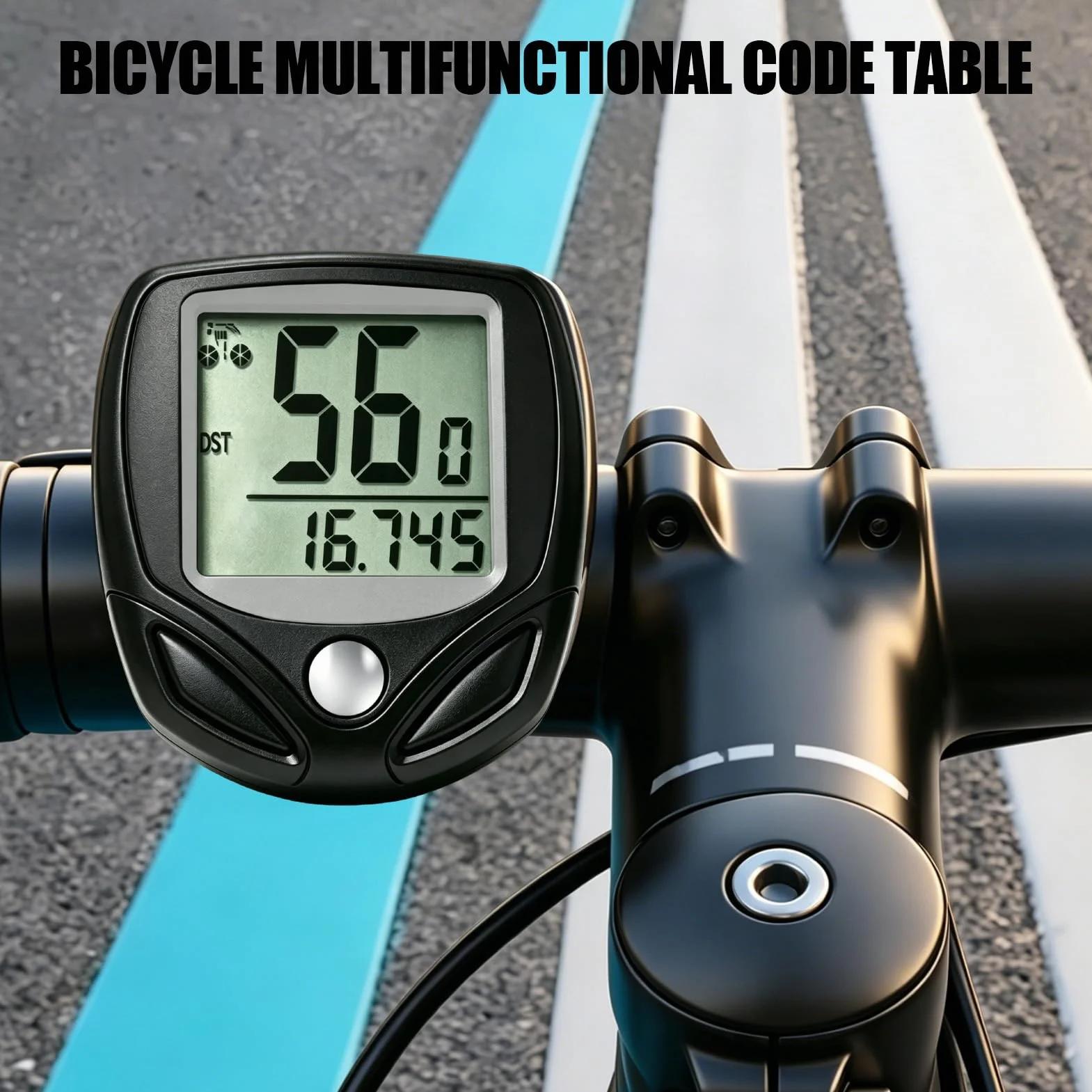 Ciclocomputador Inalámbrico con 19 Funciones IP54 Resistente al Agua Pantalla LCD Inicio Parada Automática