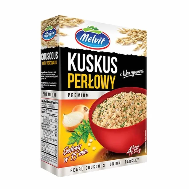 320 G CUSCUS PERLADO CON VERDURAS MELVIT - CAJA DE 6 UND