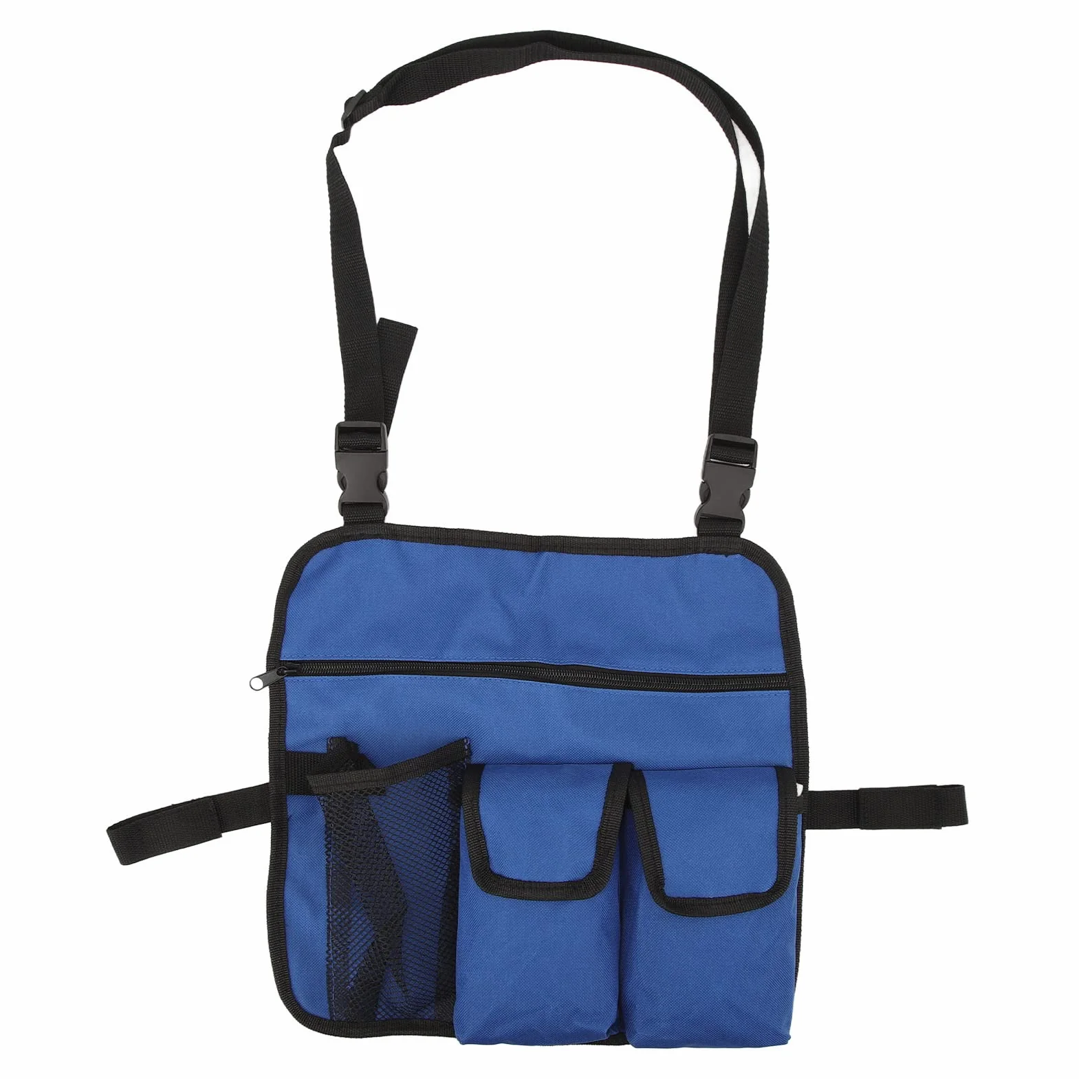 Bolsa colgante para silla de camping, tela Oxford 600D, organizador multifuncional, azul