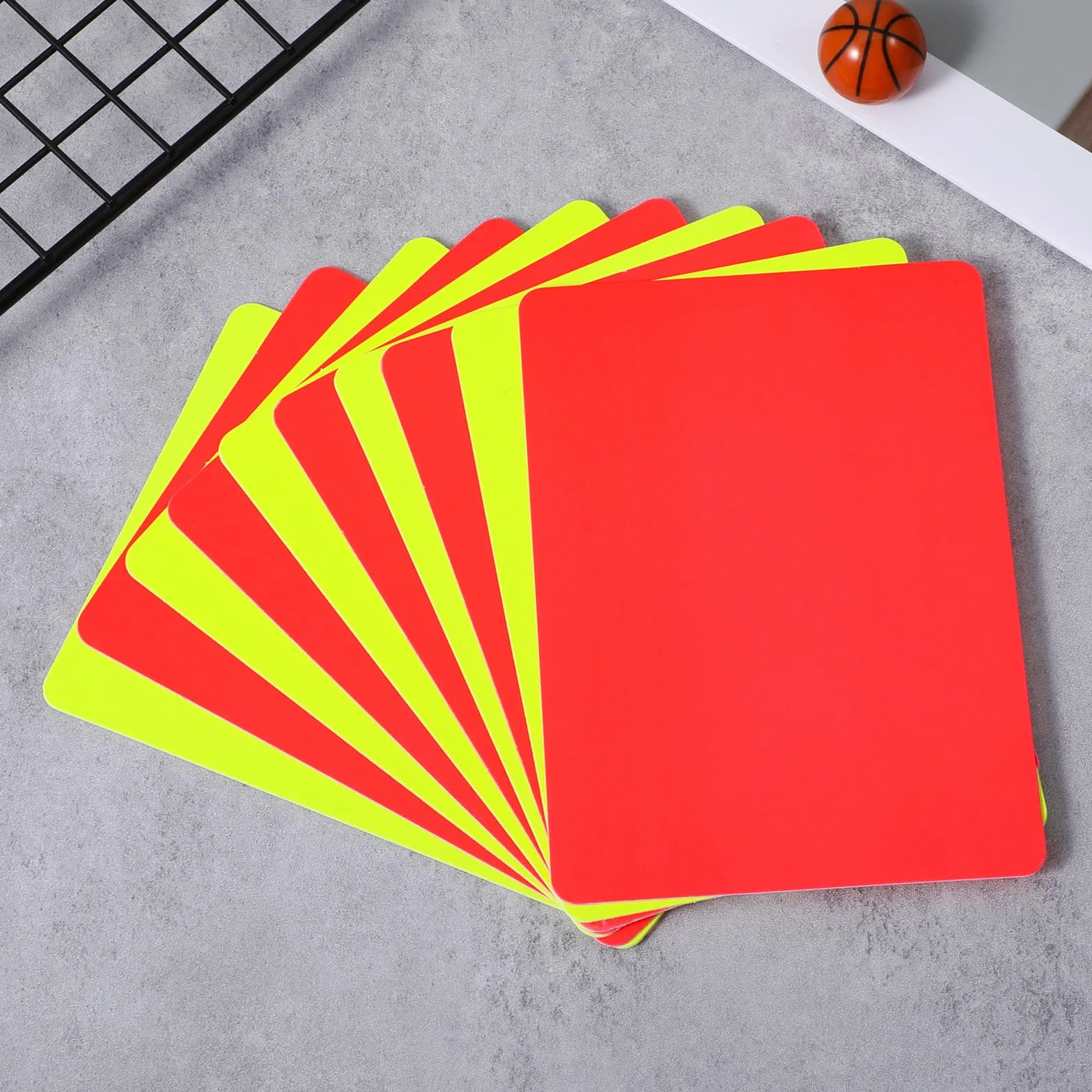 Tyqour 10 piezas tarjeta de árbitro de fútbol, tarjeta amarilla y roja, herramienta de árbitro