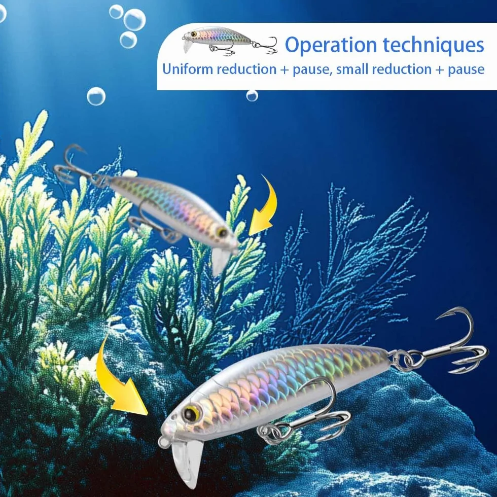 Señuelos De Pesca Que Se Hunden 7.5G Metal Duros Giratorios Para Perca Trucha Lucio Lubina Salmón