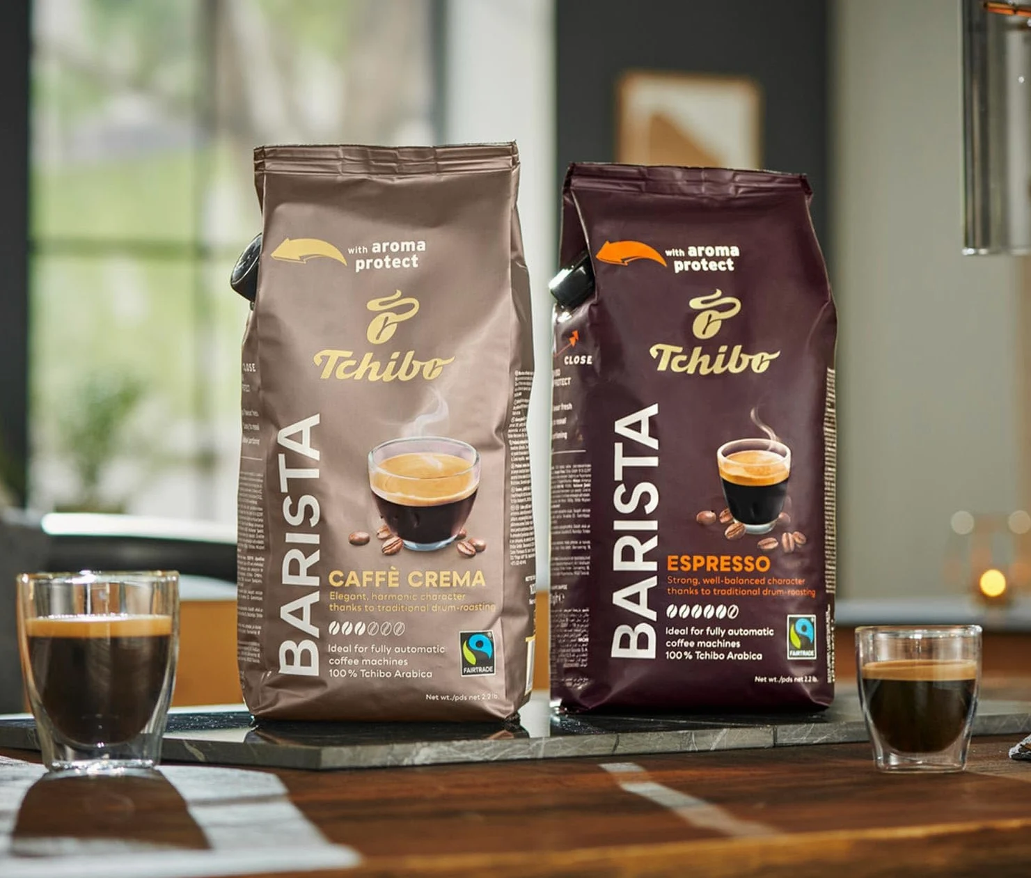 Tchibo Barista Espresso, café en granos tostados oscuros, 1000 g