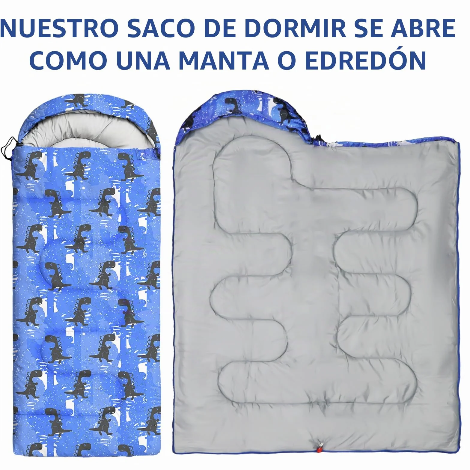 Sacos de dormir para niños, sacos de dormir de camping con bolsa de transporte, saco de dormir compacto para senderismo, mochileros, 3 estaciones, clima cálido y fresco, ligero, impermeable, viajes al