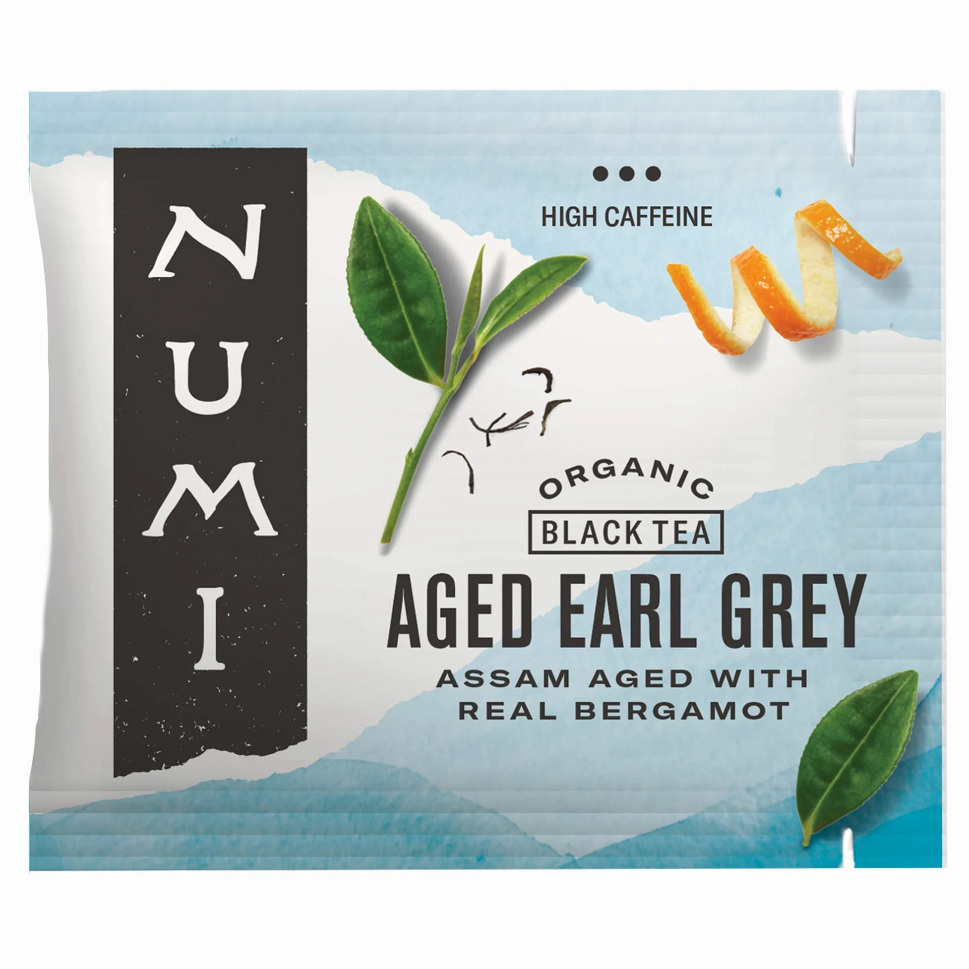 Numi Organic Tea Aged Earl Grey, Full Leaf Black Tea, 100 Count Bulk non-GMO Tea Bags