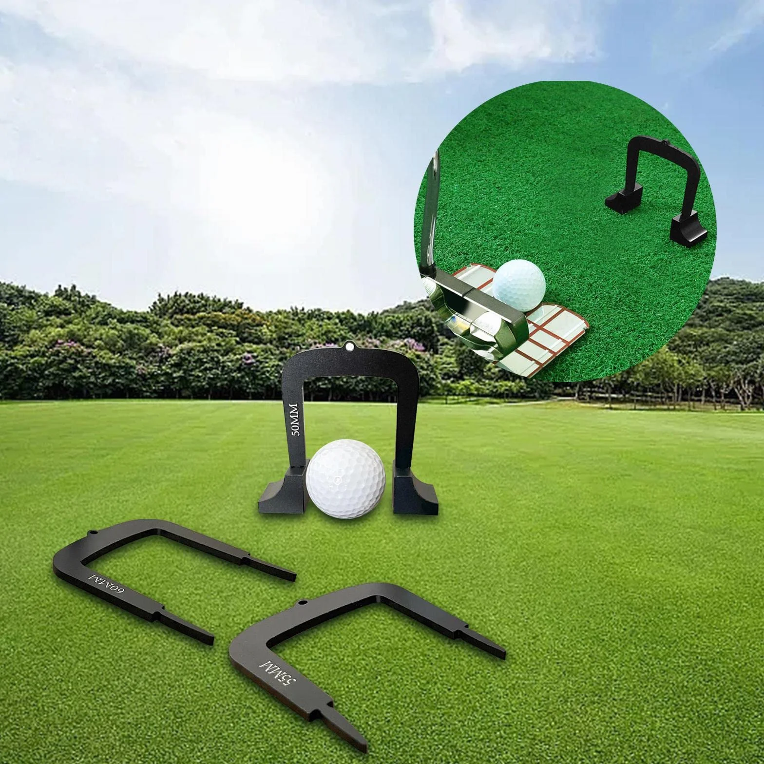 Perfeclan Portería para Putter de Golf, Accesorios de Práctica