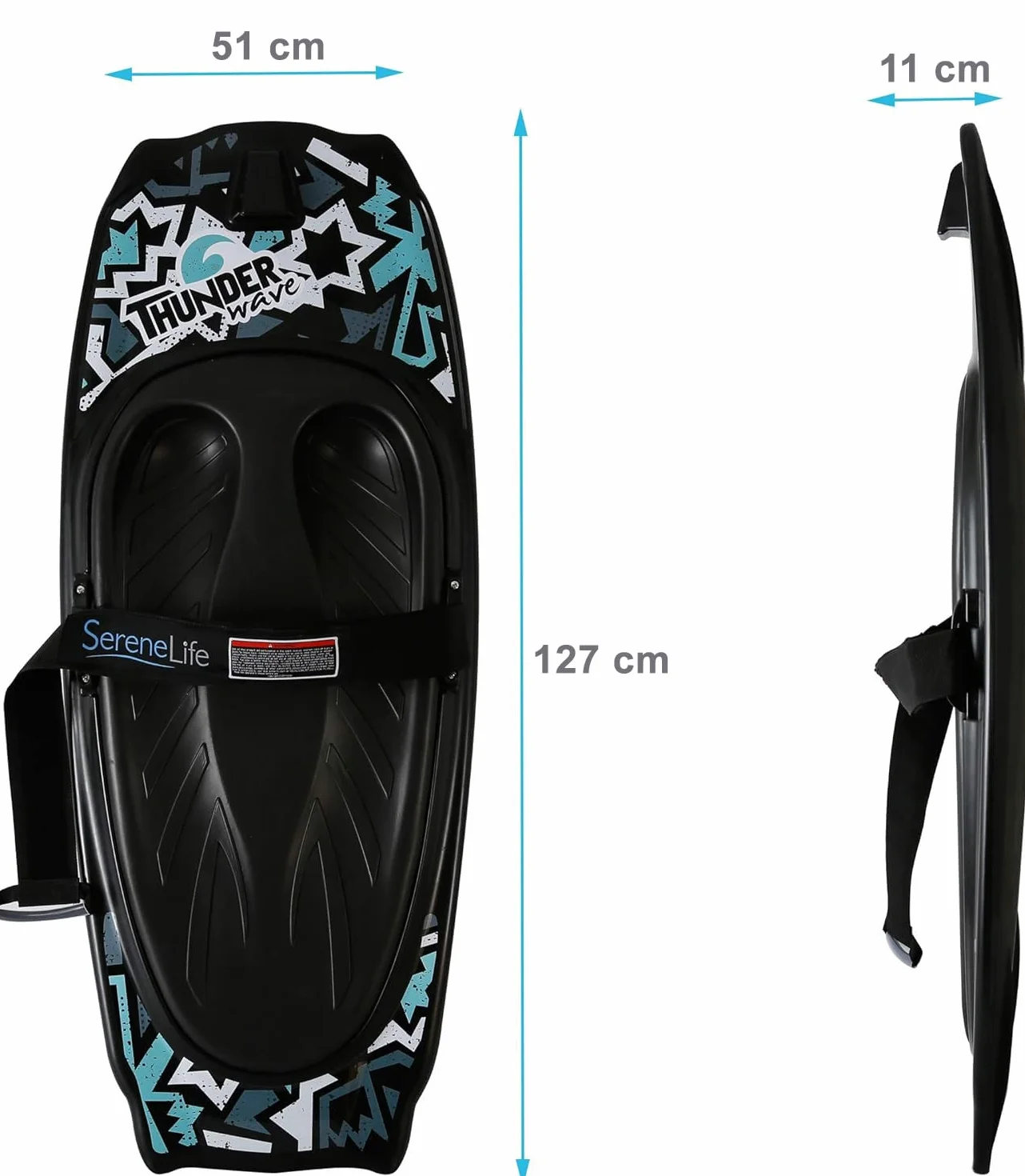 SereneLife Plancha Kneeboard Tabla Correa Ajustable Boogie Surf