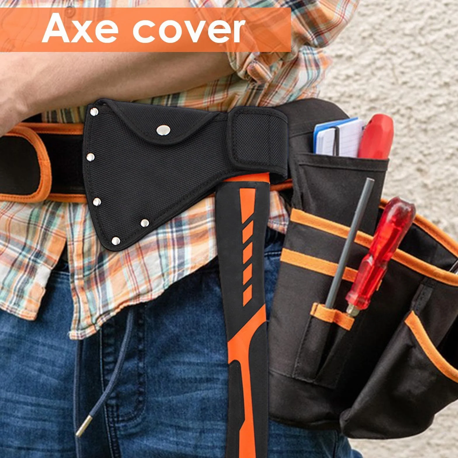 Funda para hacha ajustable con hebilla de metal para colgar en la cintura