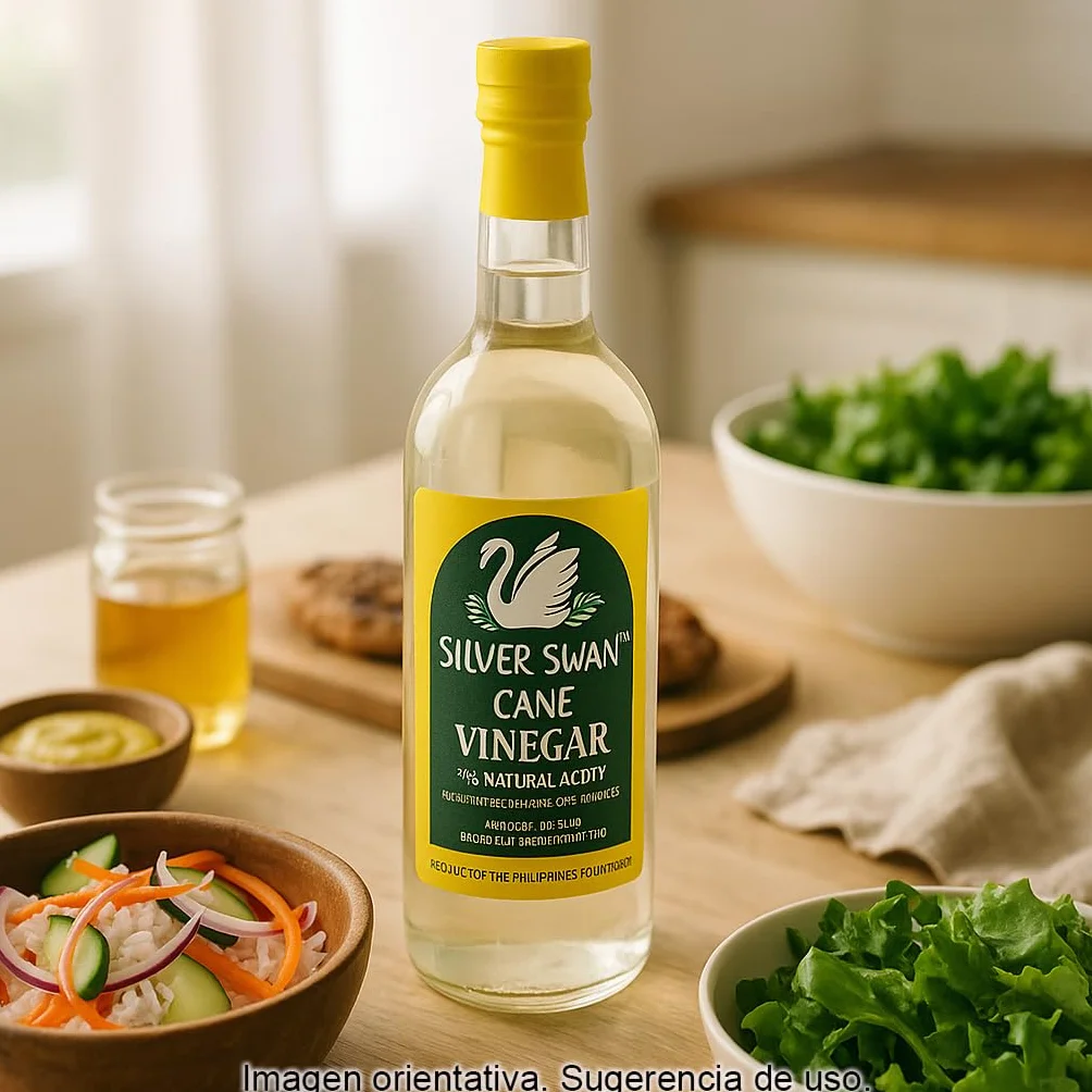 Vinagre blanco de caña 750 ml sabor intenso y ligeramente dulce para aliños, marinados, encurtidos y cocina asiática