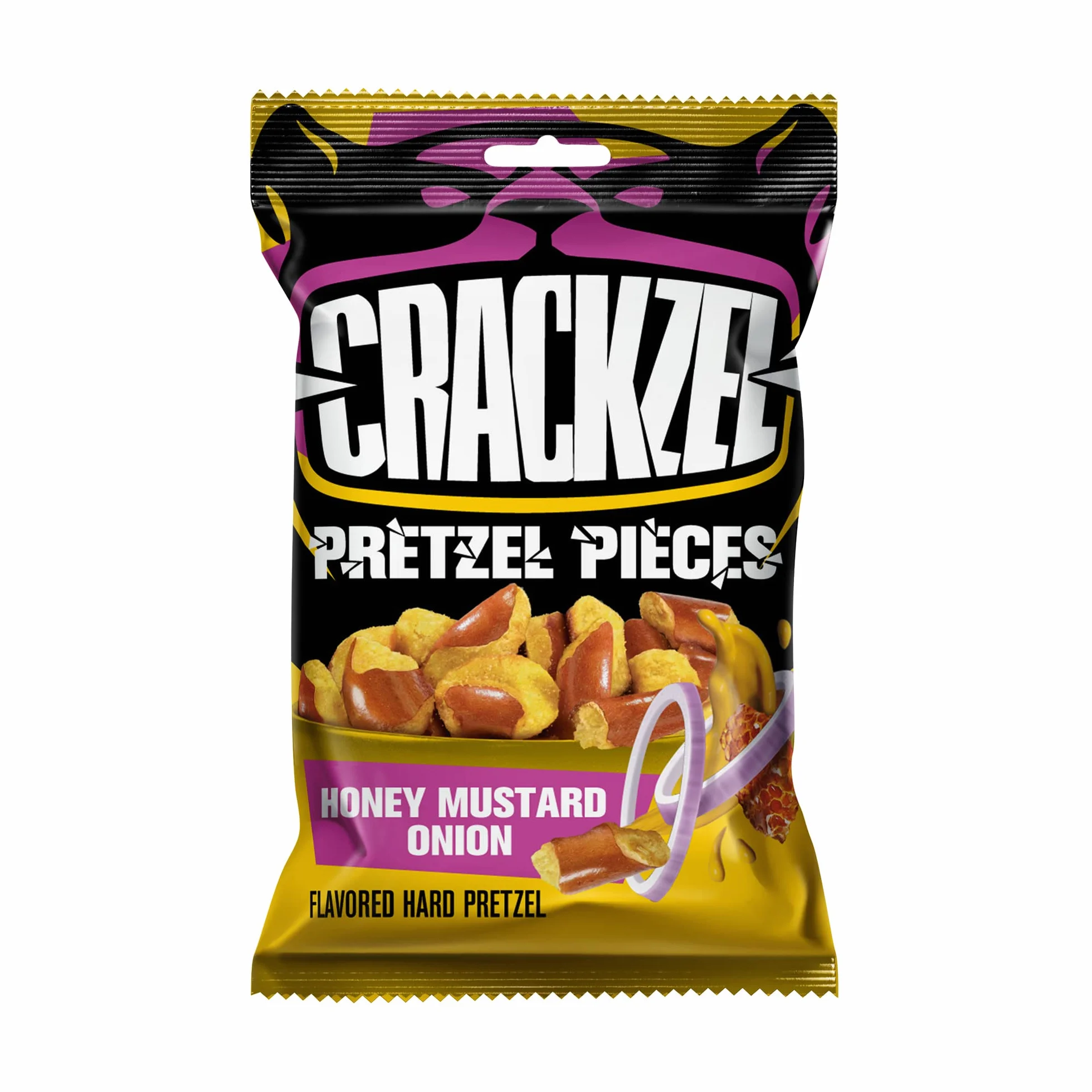 Crackzel Honey Mustard Onion Pretzel Pieces 24 x 85 gr