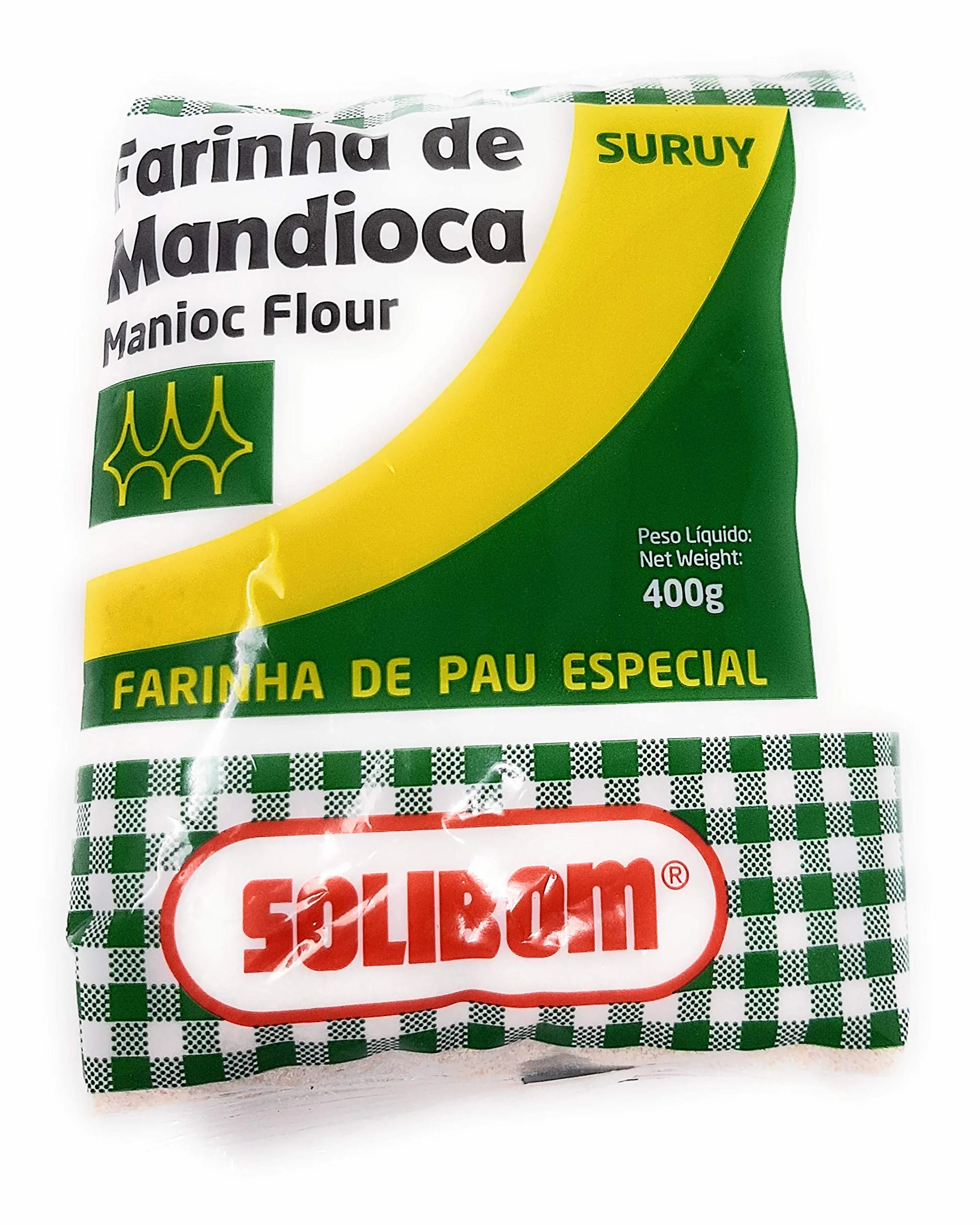 Harina de Mandioca (Yuca) 400gr - 100% Natural y Sin Gluten - Vegan - Farinha de Mandioca de Brazil