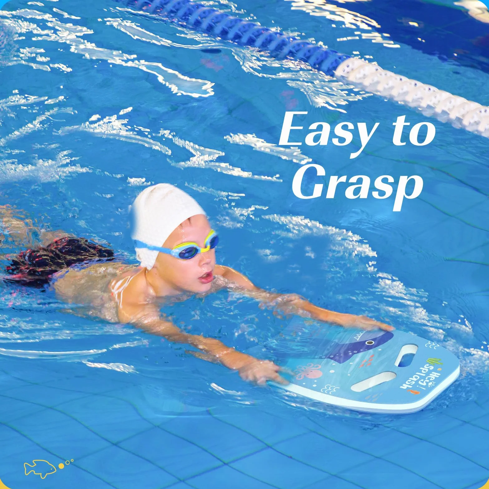 HeySplash Tabla de Natación para Niños, Flotador Ligero Seguro, Entrenamiento de Piernas