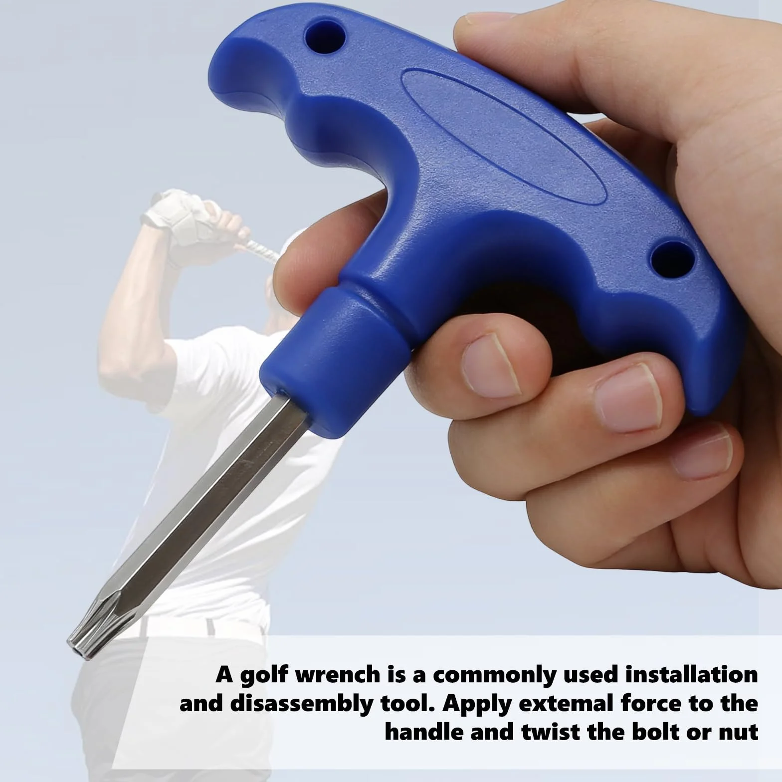 Llave de Golf Ajustable, Herramienta Adaptador de Torque para Driver y Fairway, Azul