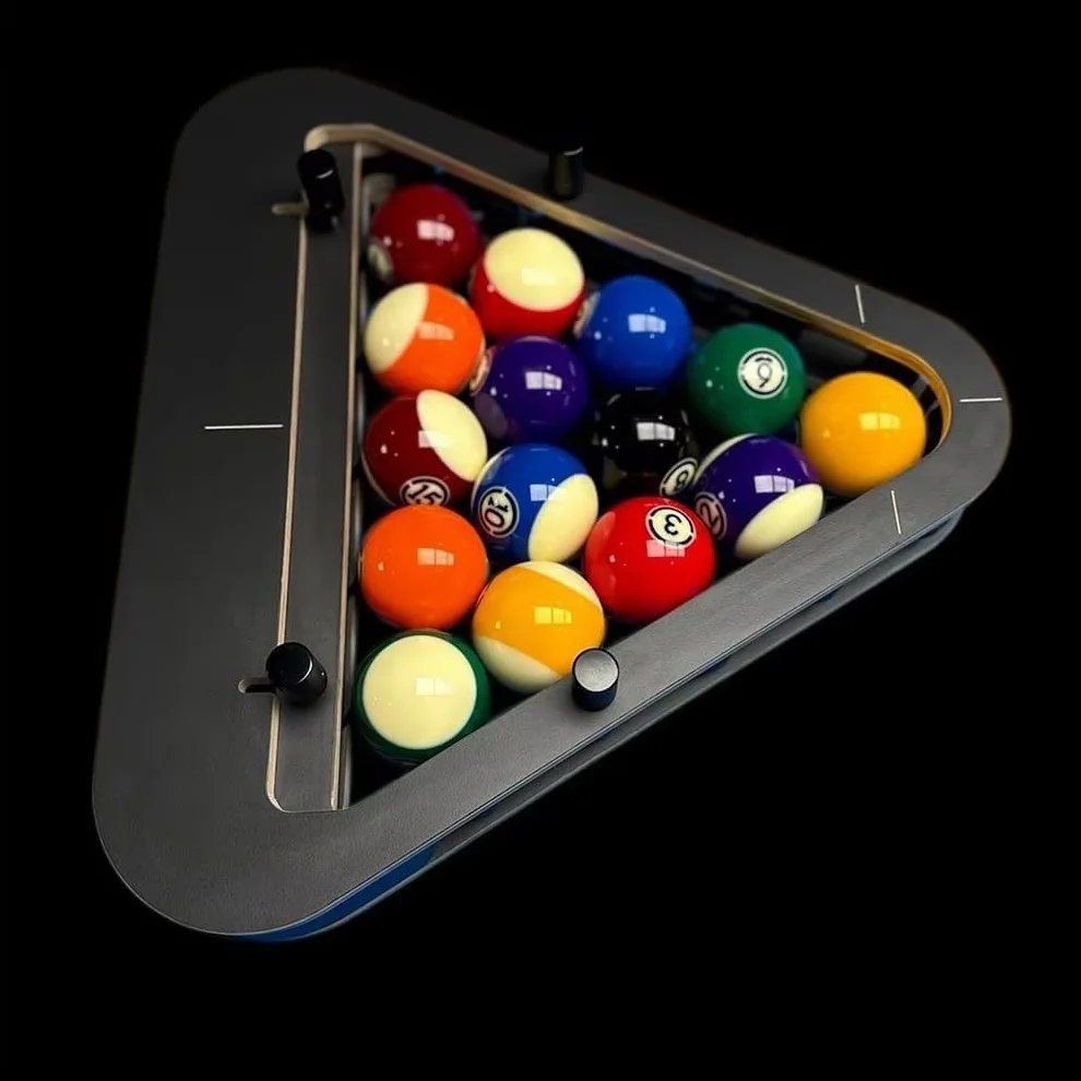 Profesional estante de billar madera maciza 8 bolas 9 bolas Pro triangular diamante ajustable