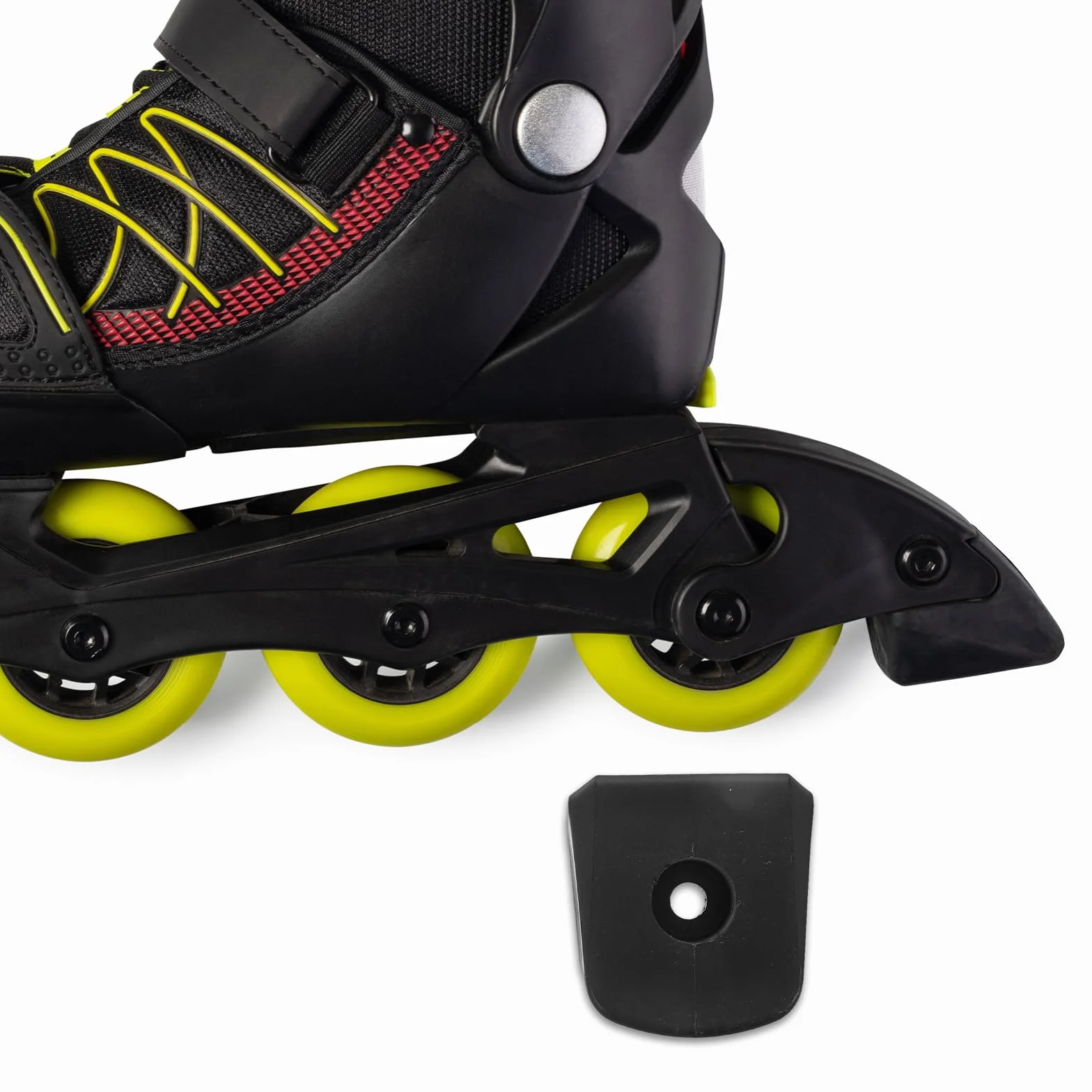 Topes de Freno PU Negro para Patines en Línea Compatibles Ruedas Accesorio Resistente al Desgaste