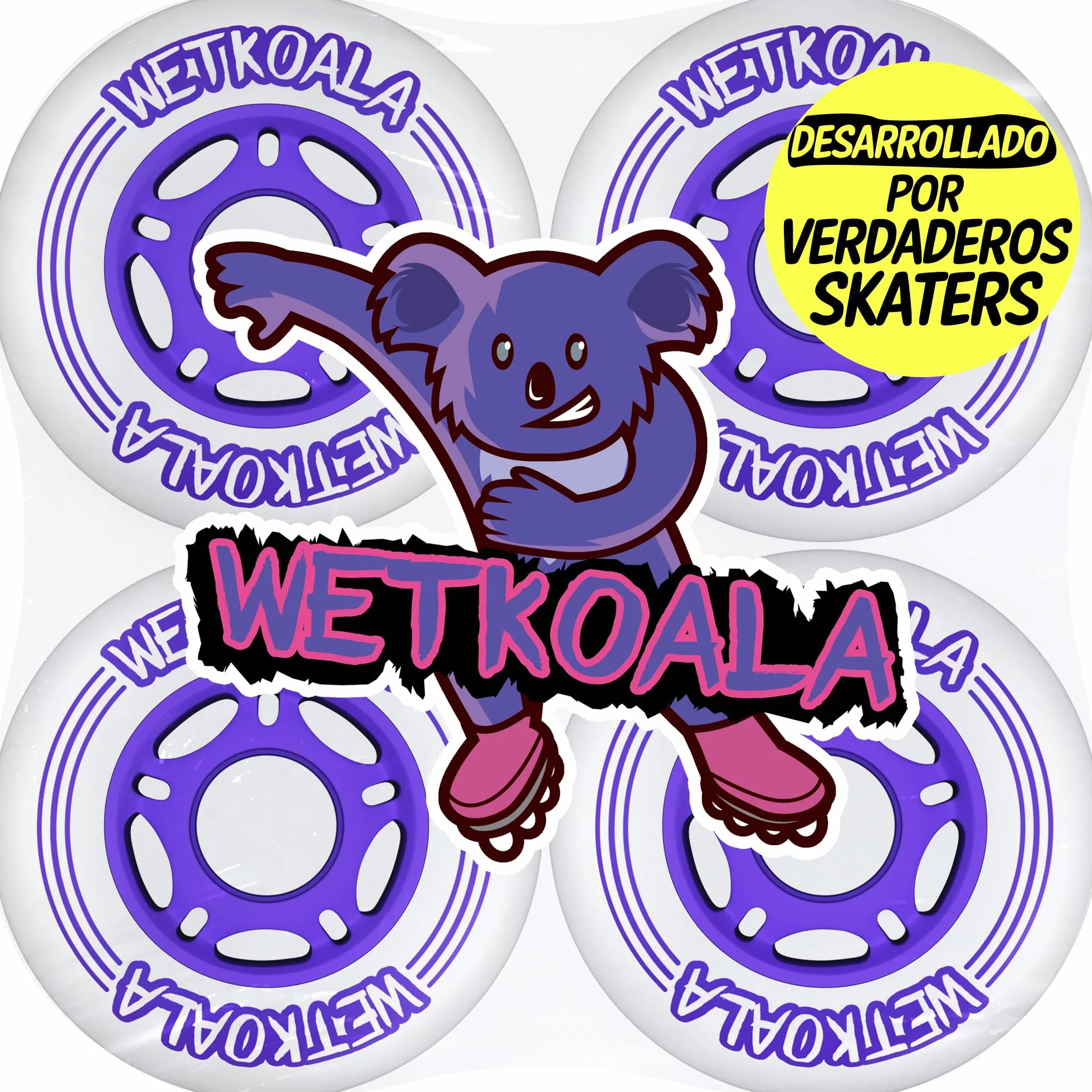 Ruedas para patines en línea 80 mm 85A 4 piezas