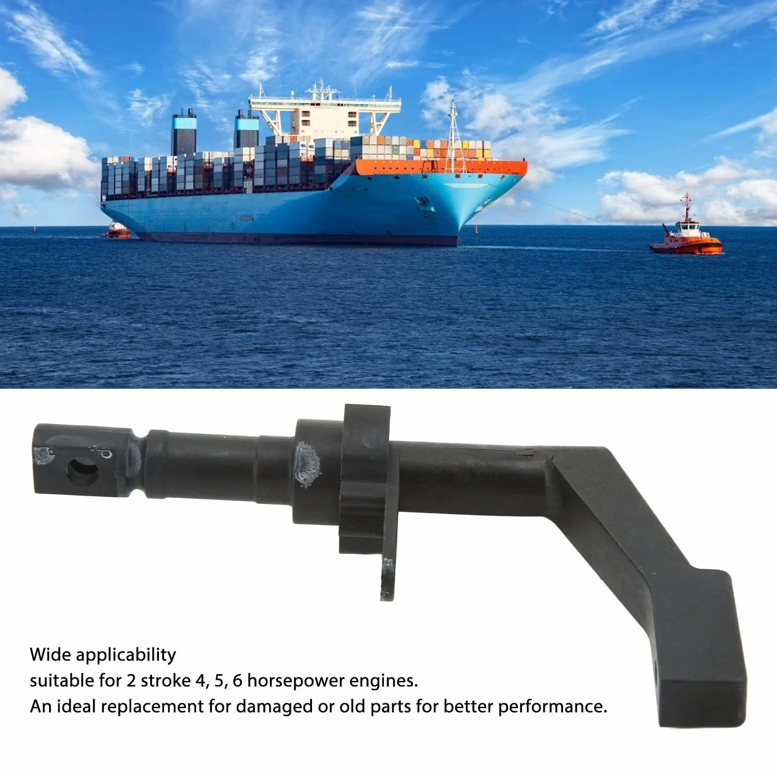 Drfeify Manija Palanca Cambios Fuera Borda Reemplazo Compatible Motor 2 Tiempos 4-6 Palanca Cambio Barco Marino