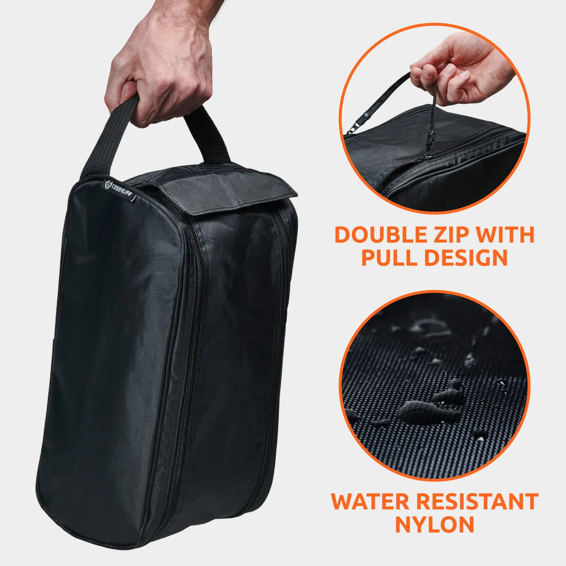 Case4Life Resistente al Agua Zapato Golf Zapatillas Bota Bolso Garantía de por Vida