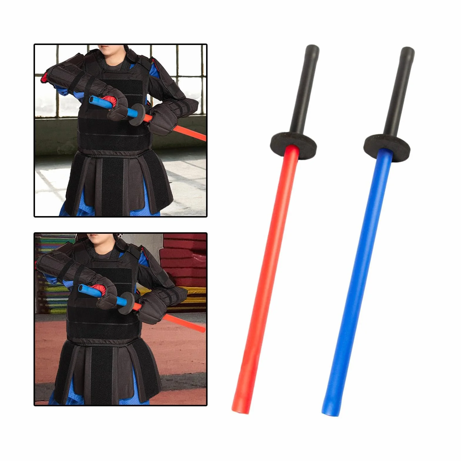 LOVIVER 2 Espadas de Entrenamiento de Esponja, Bokken Acolchado para Practicar Esgrima