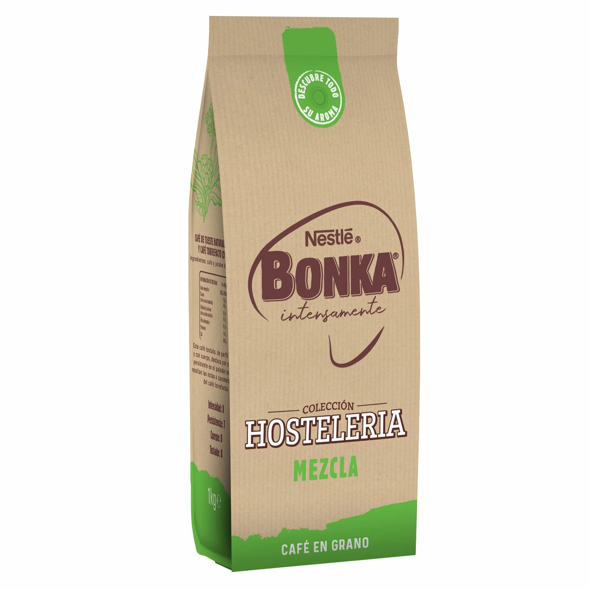 Bonka café tostado en grano para hostelería mezcla - 1 paquete x 1 kg