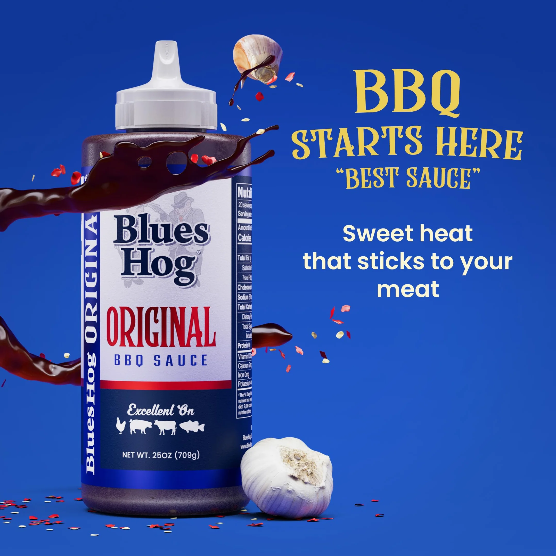 Salsa BBQ Blues Hog 'Original' - 1.893 l (½ US Gal - 64 oz)
