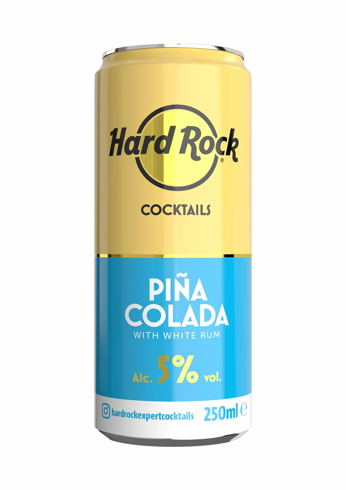 12 x 250ml - HARD ROCK READY TO DRINK COCKTAIL PIÑA COLADA 250ML 5% - PACK 12 LATAS