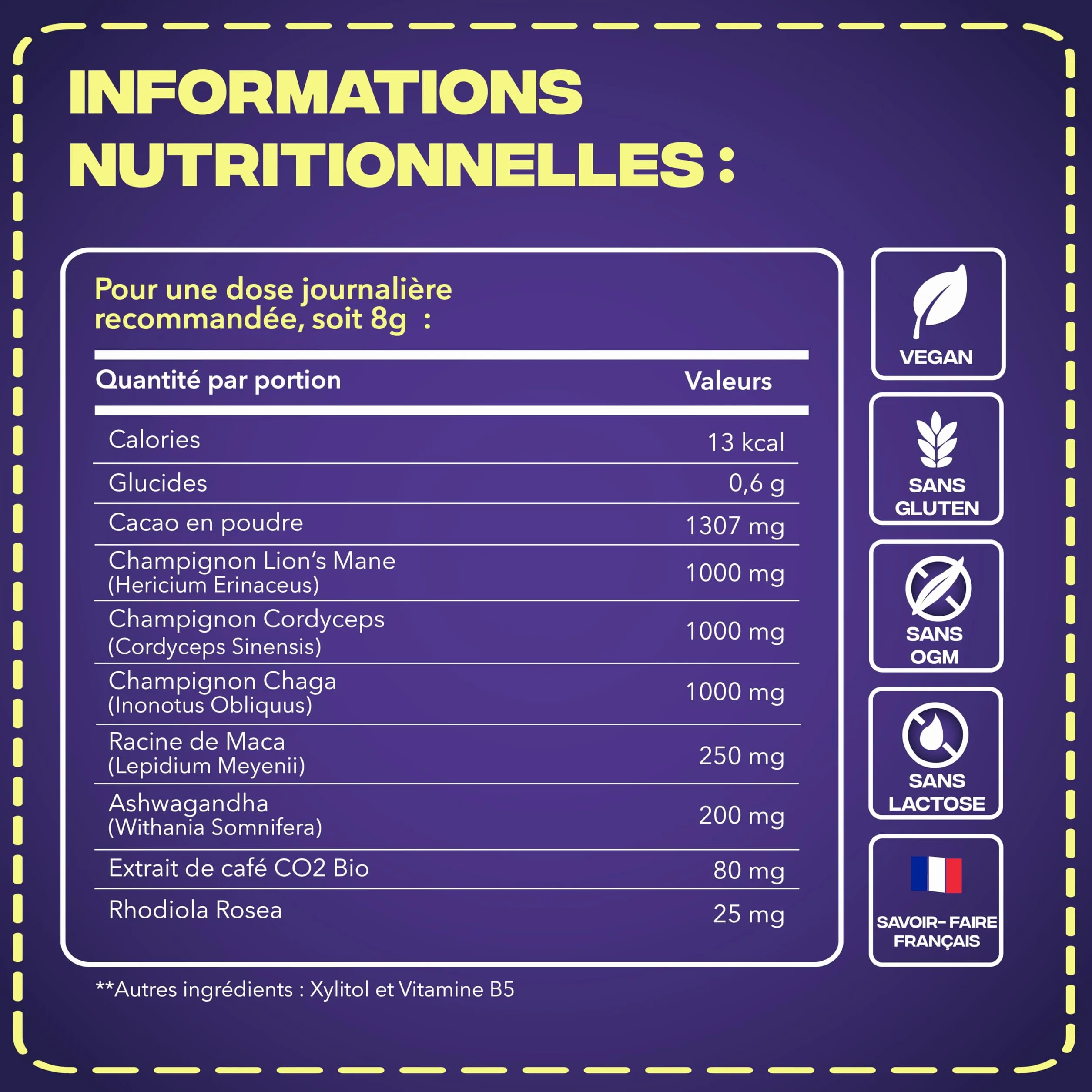 Brainstoorm Mushngo - Súper Café con Hongos Adaptógenos: Lion’s Mane, Cordyceps, Chaga - Vegano - Concentración, Energía, Claridad Mental - 30 tazas de 8g