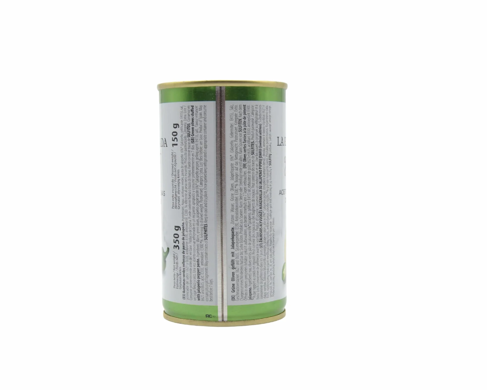 Aceitunas Rellenas de Jalapeño Pack 15 uds 2250g Picante Medio Origen Español